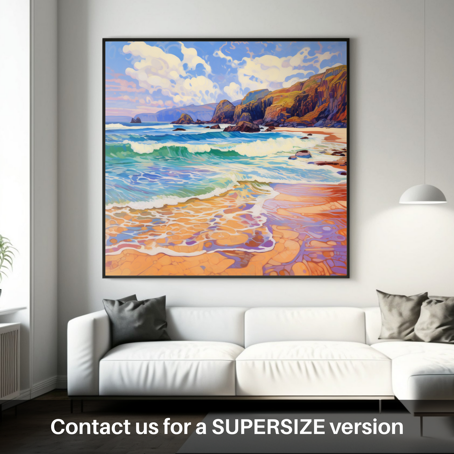 Huge supersize print of Durness Beach, Sutherland in summer
