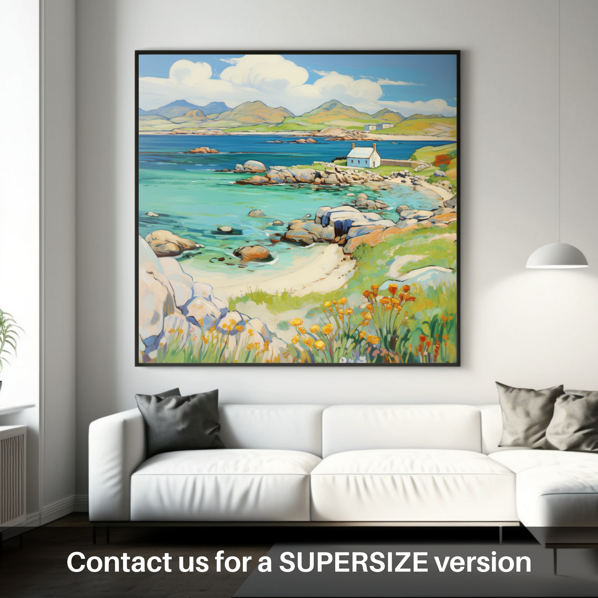 Huge supersize print of Isle of Iona, Inner Hebrides in summer