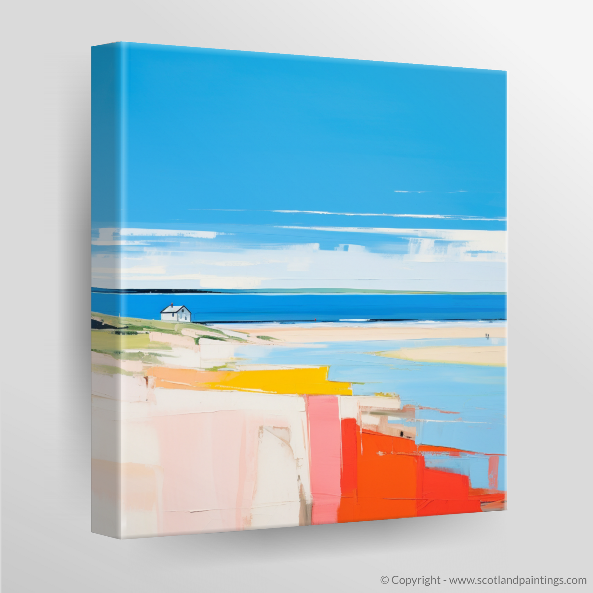 Canvas Print of St Cyrus Beach, Aberdeenshire in summer