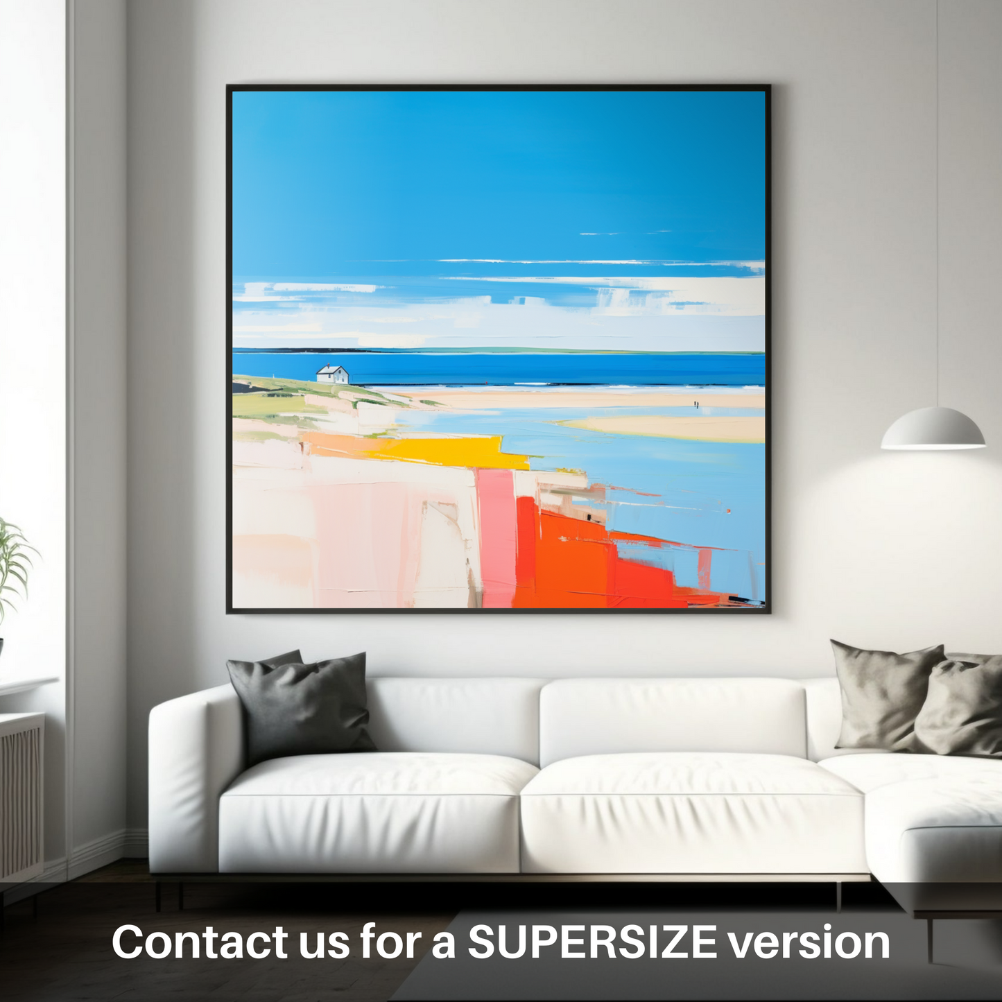Huge supersize print of St Cyrus Beach, Aberdeenshire in summer
