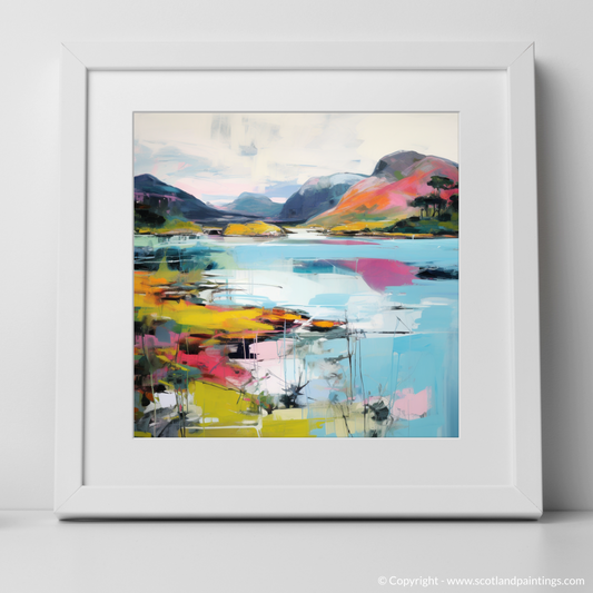 Art Print of Loch Morar, Highlands in summer with a white frame
