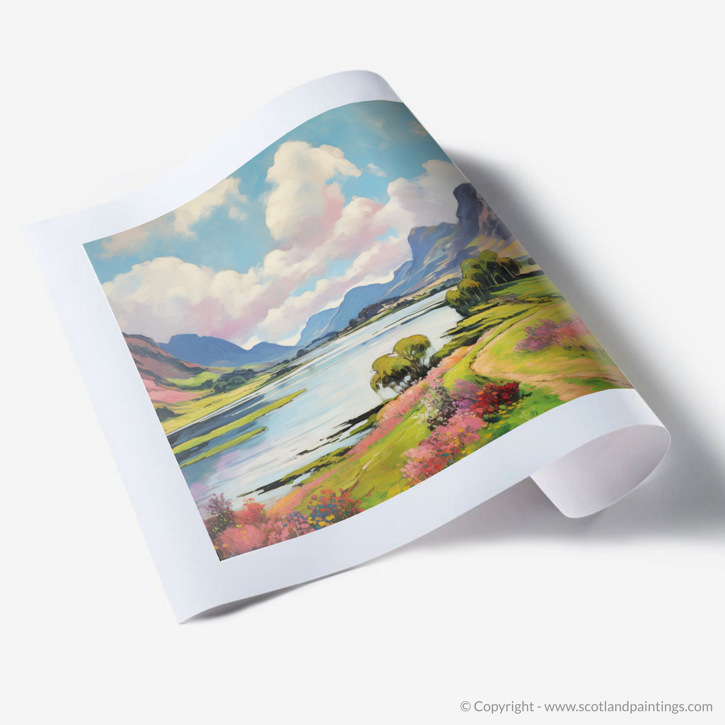 Art Print of Loch Leven, Highlands in summer