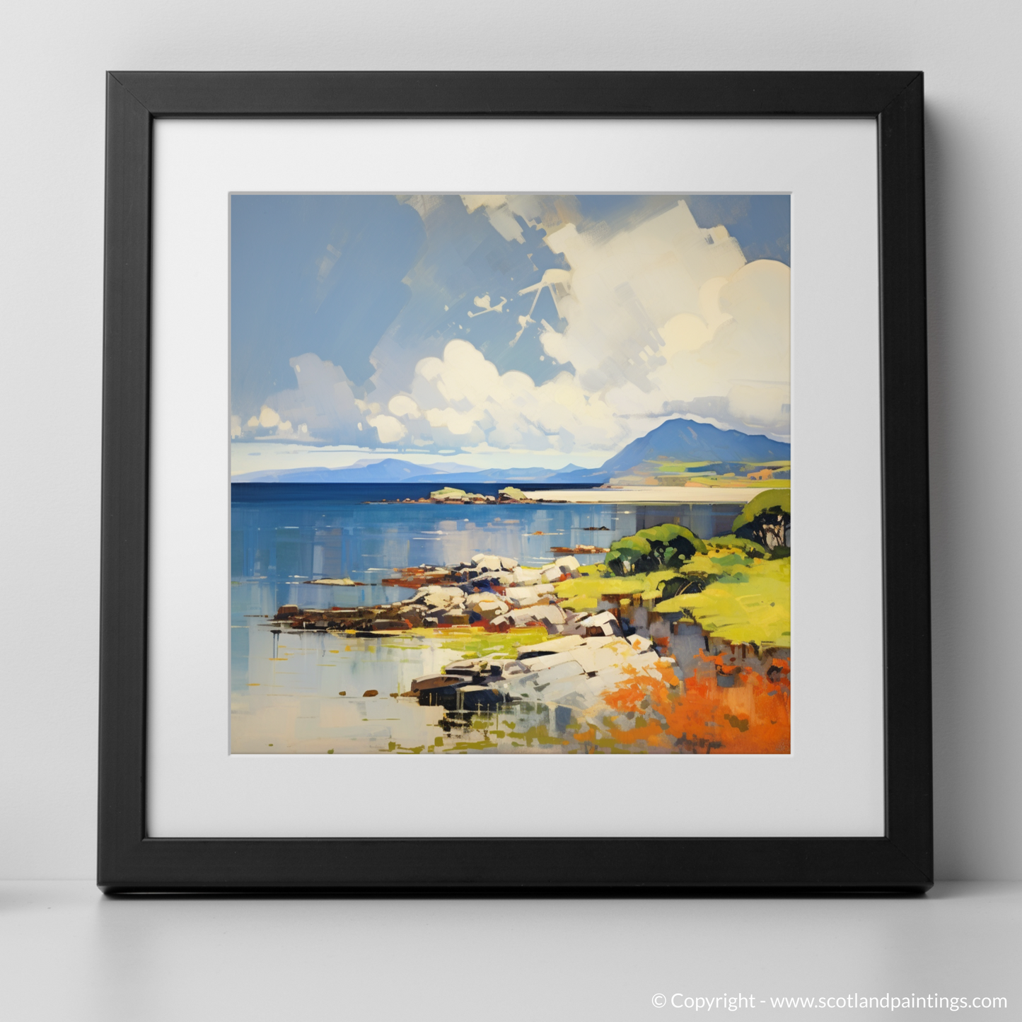 Painting and Art Print of Isle of Arran, Firth of Clyde in summer. Summer Splendour on the Isle of Arran.