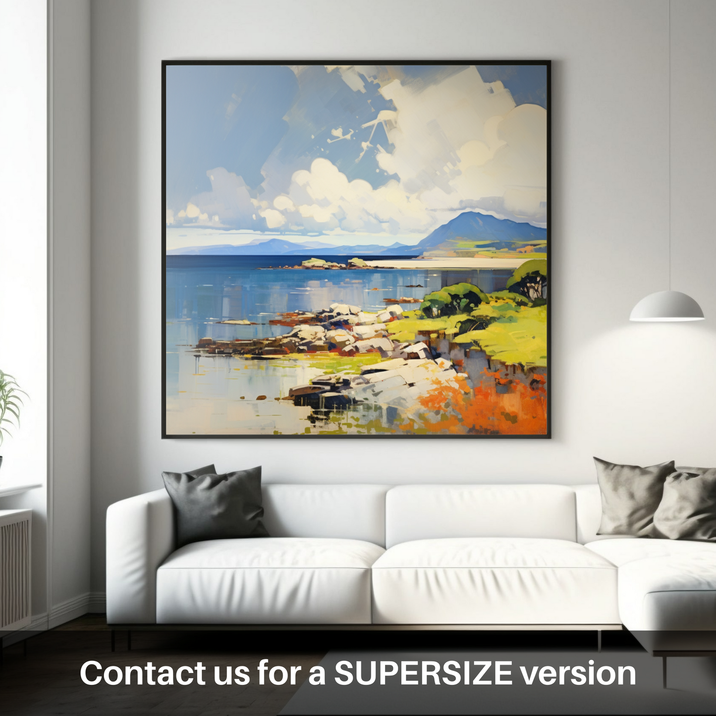 Painting and Art Print of Isle of Arran, Firth of Clyde in summer. Summer Splendour on the Isle of Arran.