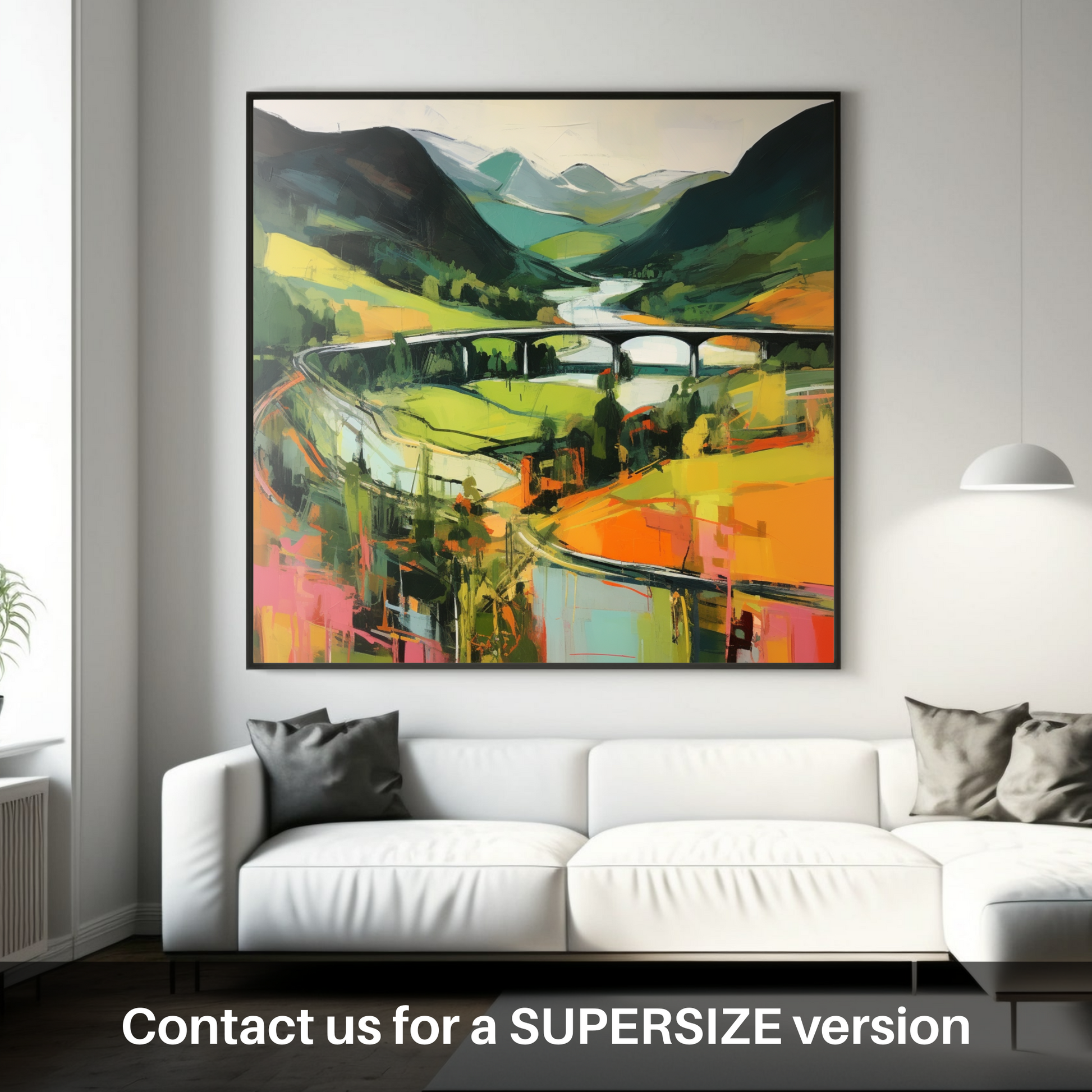 Huge supersize print of Glenfinnan, Highlands in summer