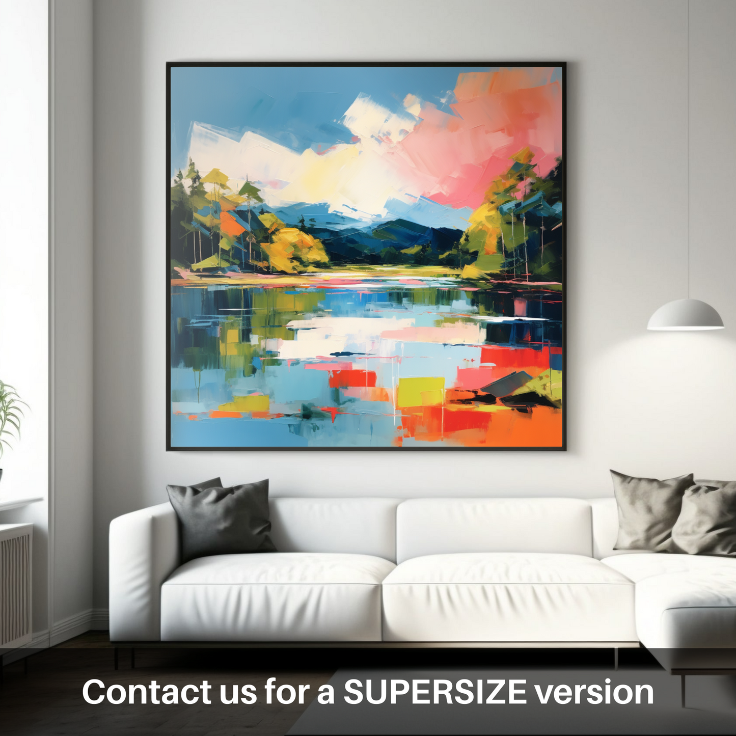 Huge supersize print of Loch Achray in summer