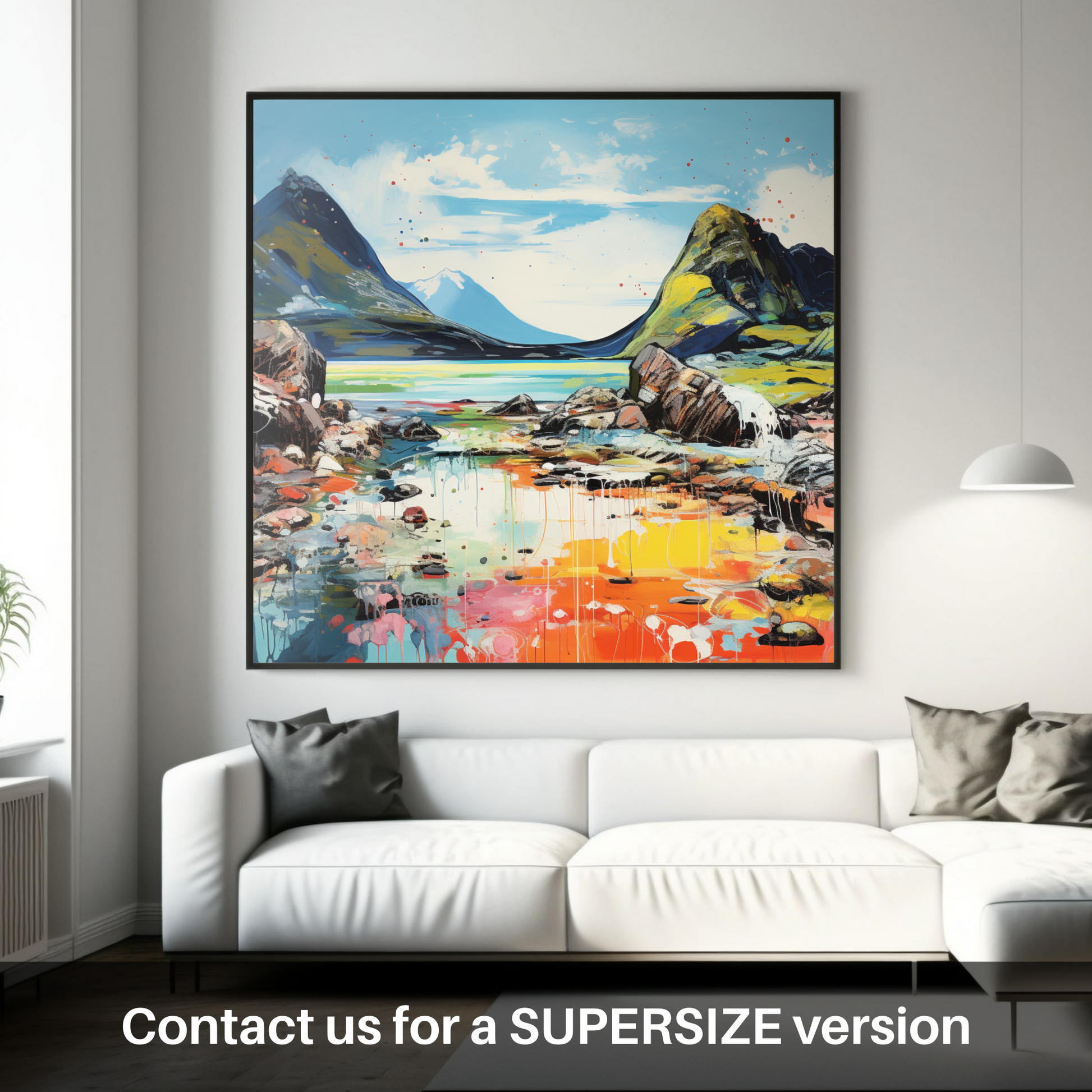 Huge supersize print of Isle of Rum, Inner Hebrides in summer