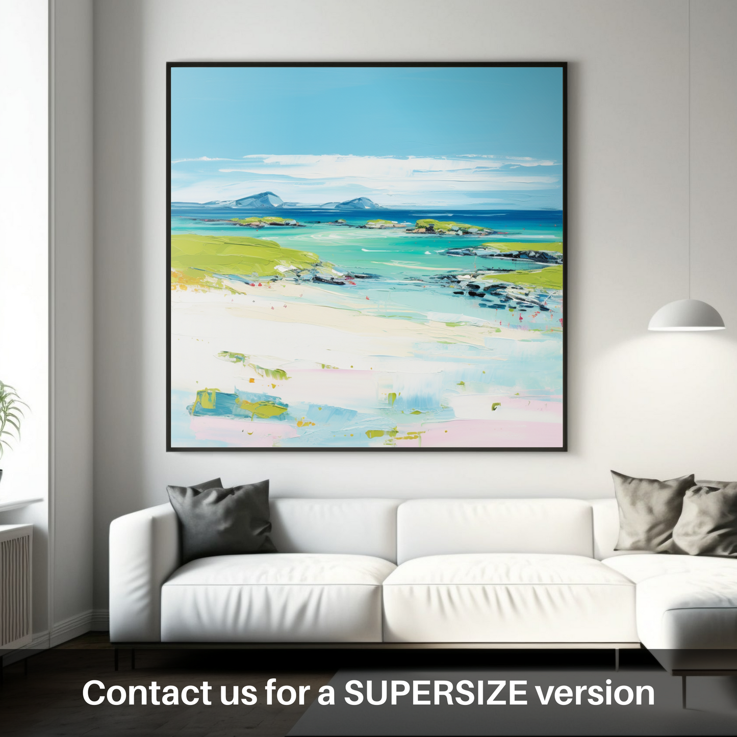 Huge supersize print of Isle of Tiree, Inner Hebrides in summer