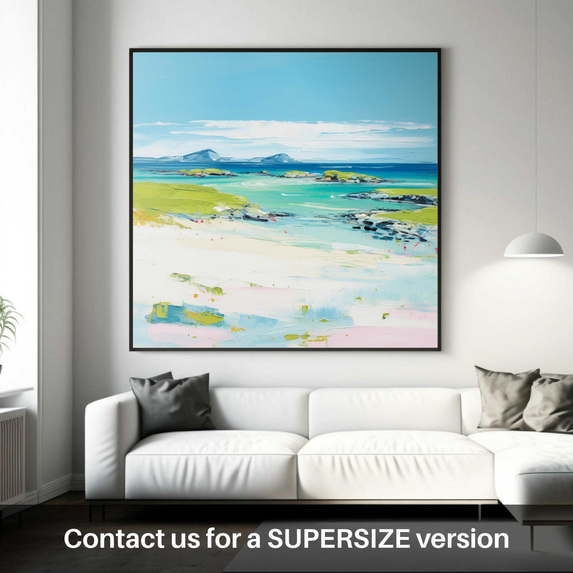Huge supersize print of Isle of Tiree, Inner Hebrides in summer