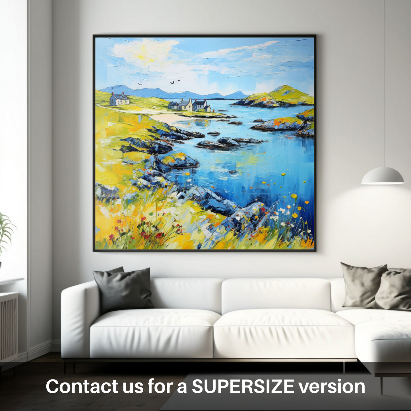 Painting and Art Print of Isle of Lewis, Outer Hebrides in summer. Summer Dreams of Isle of Lewis.