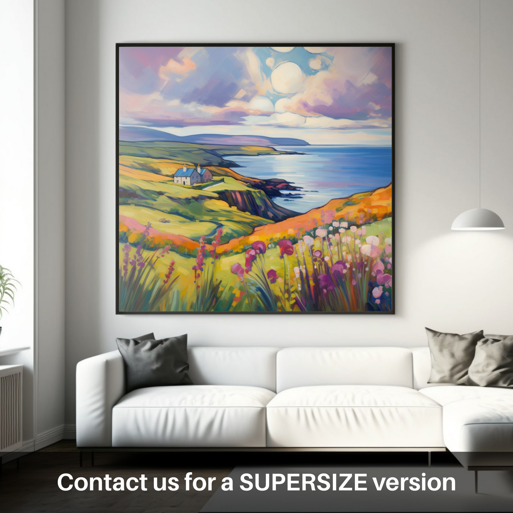 Huge supersize print of Shetland, North of mainland Scotland in summer