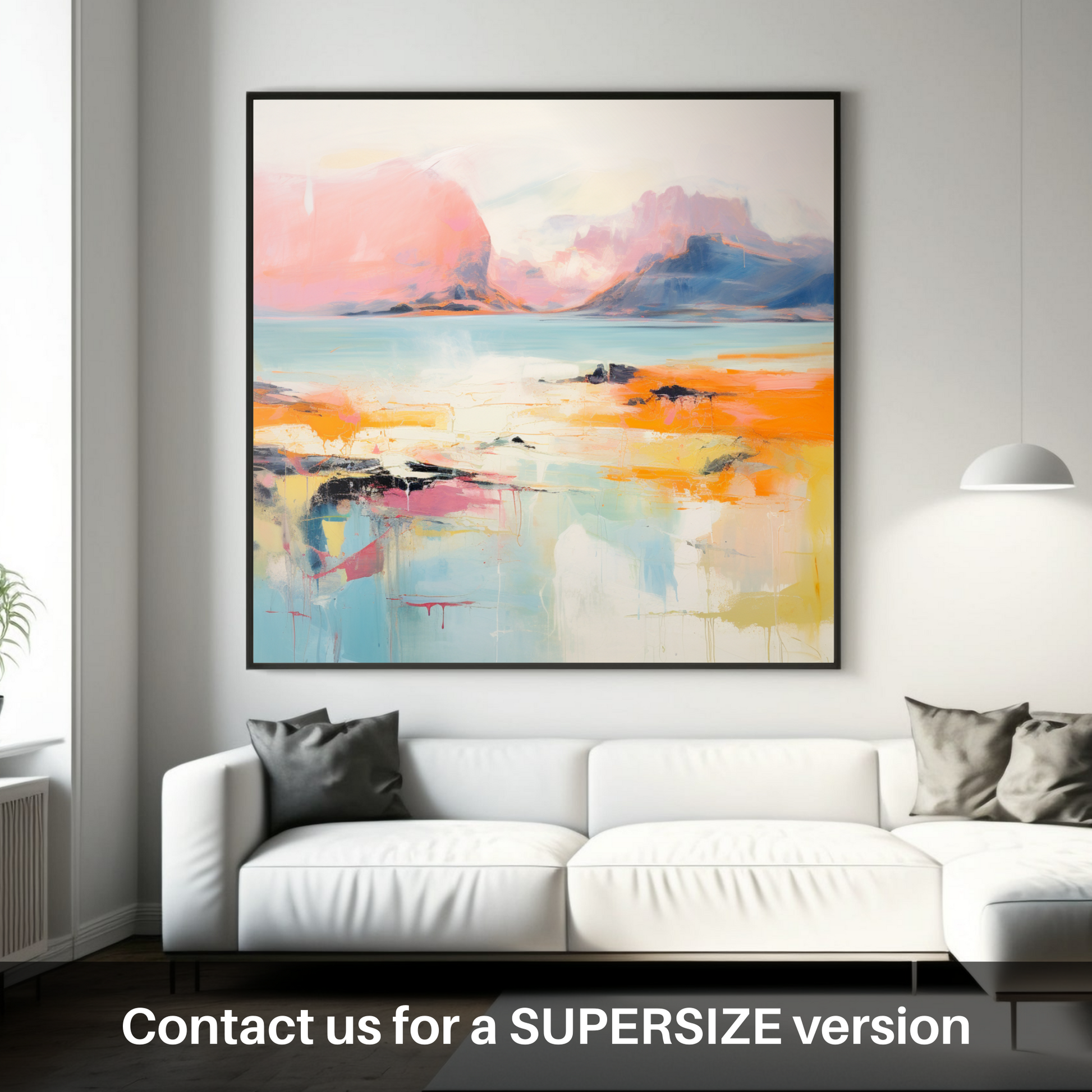 Huge supersize print of Isle of Rum, Inner Hebrides in summer