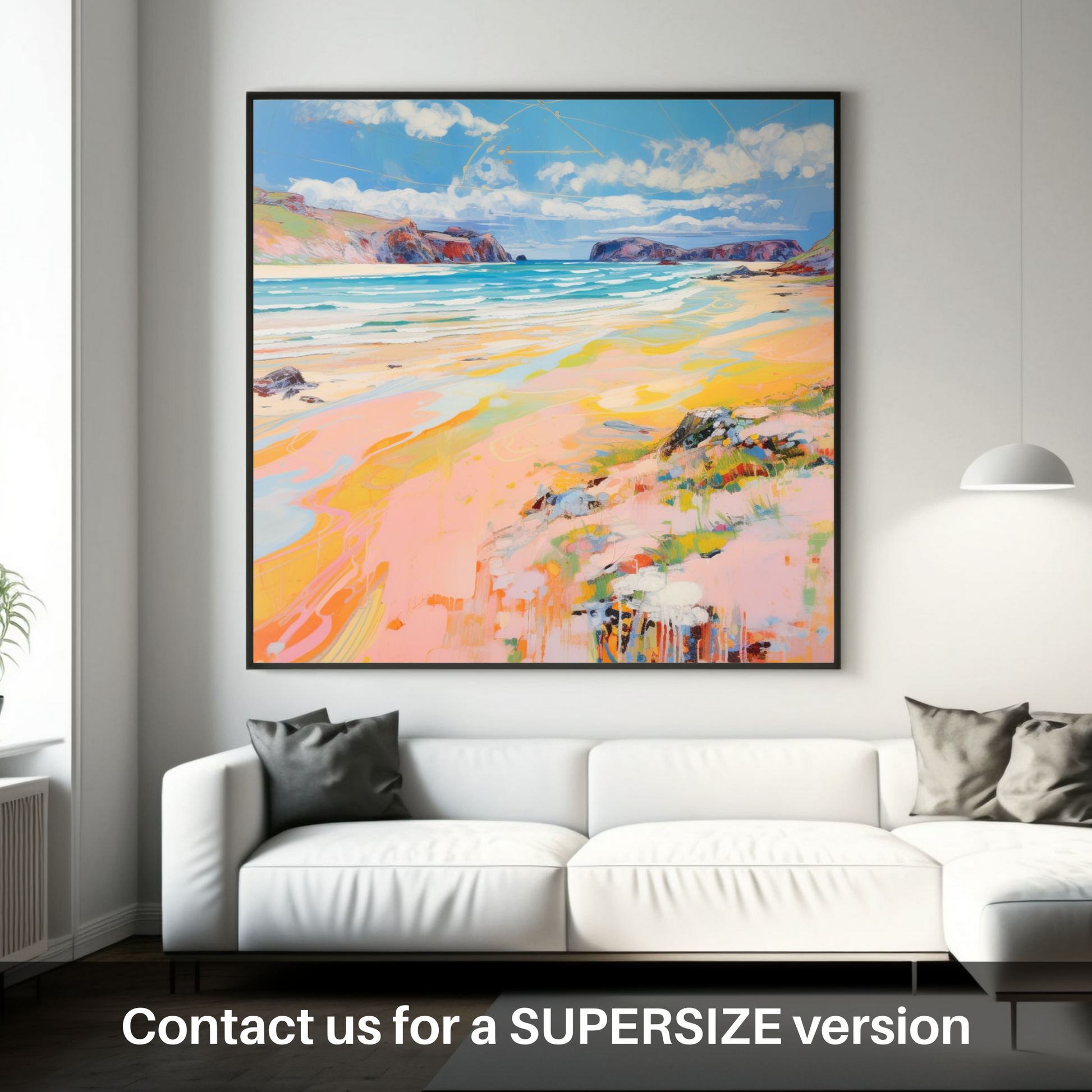 Huge supersize print of Durness Beach, Sutherland in summer