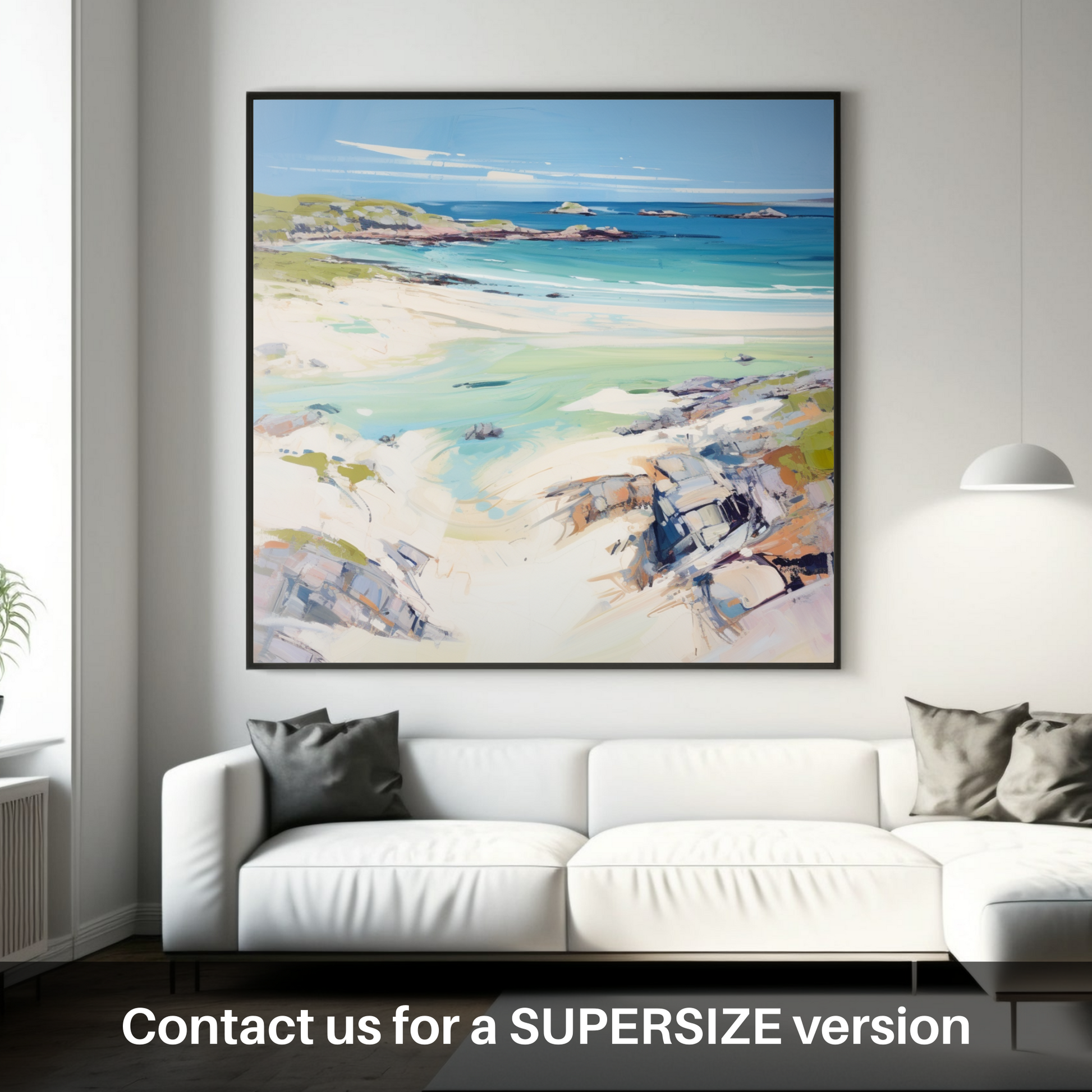 Huge supersize print of Achmelvich Beach, Sutherland in summer