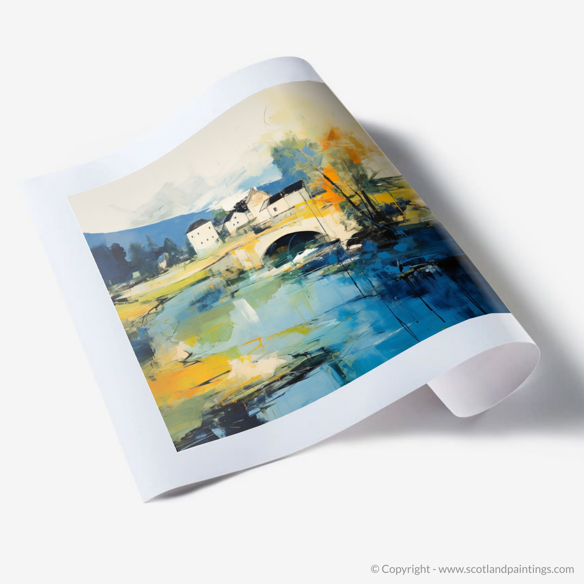 Art Print of River Almond, Edinburgh in summer