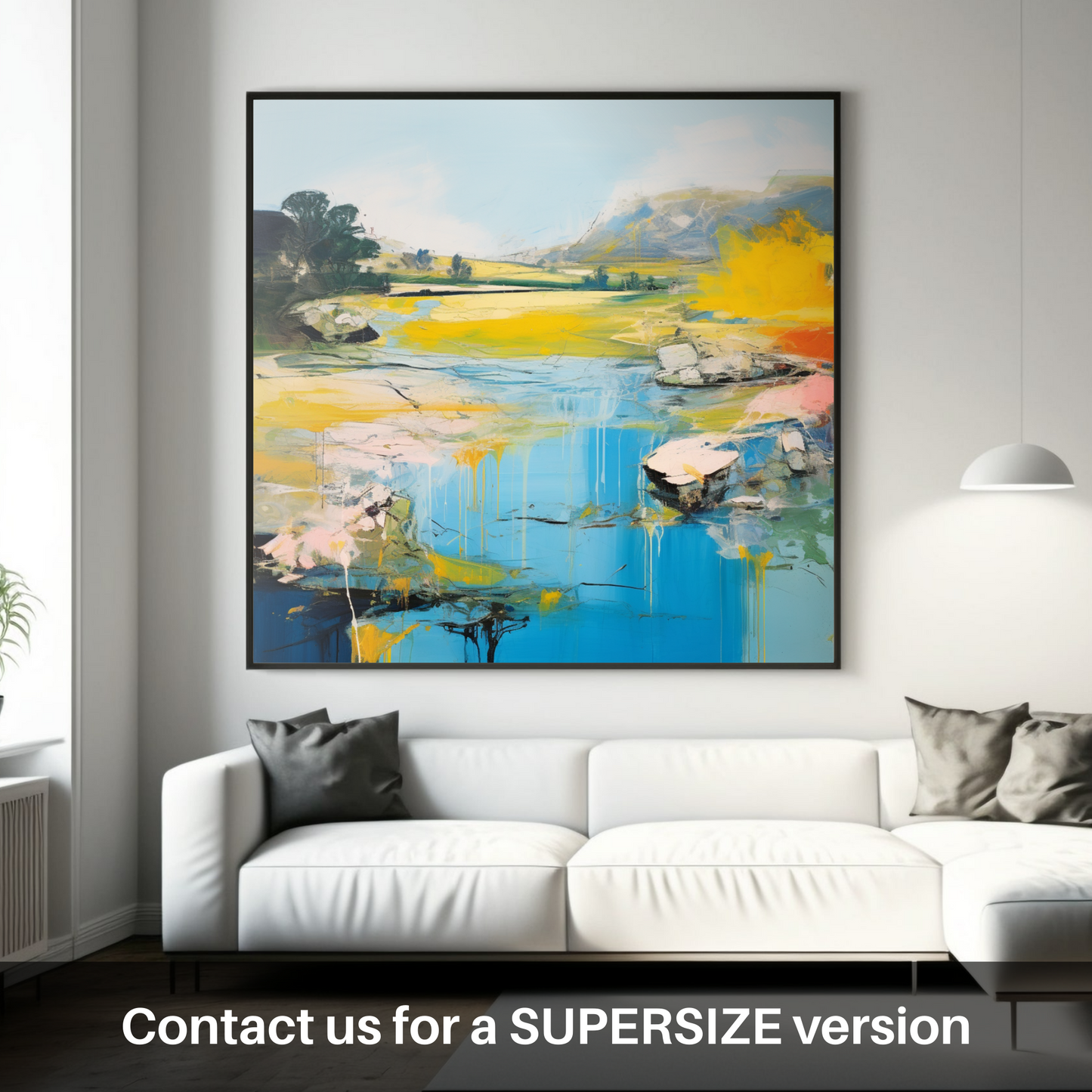 Huge supersize print of River Almond, Edinburgh in summer