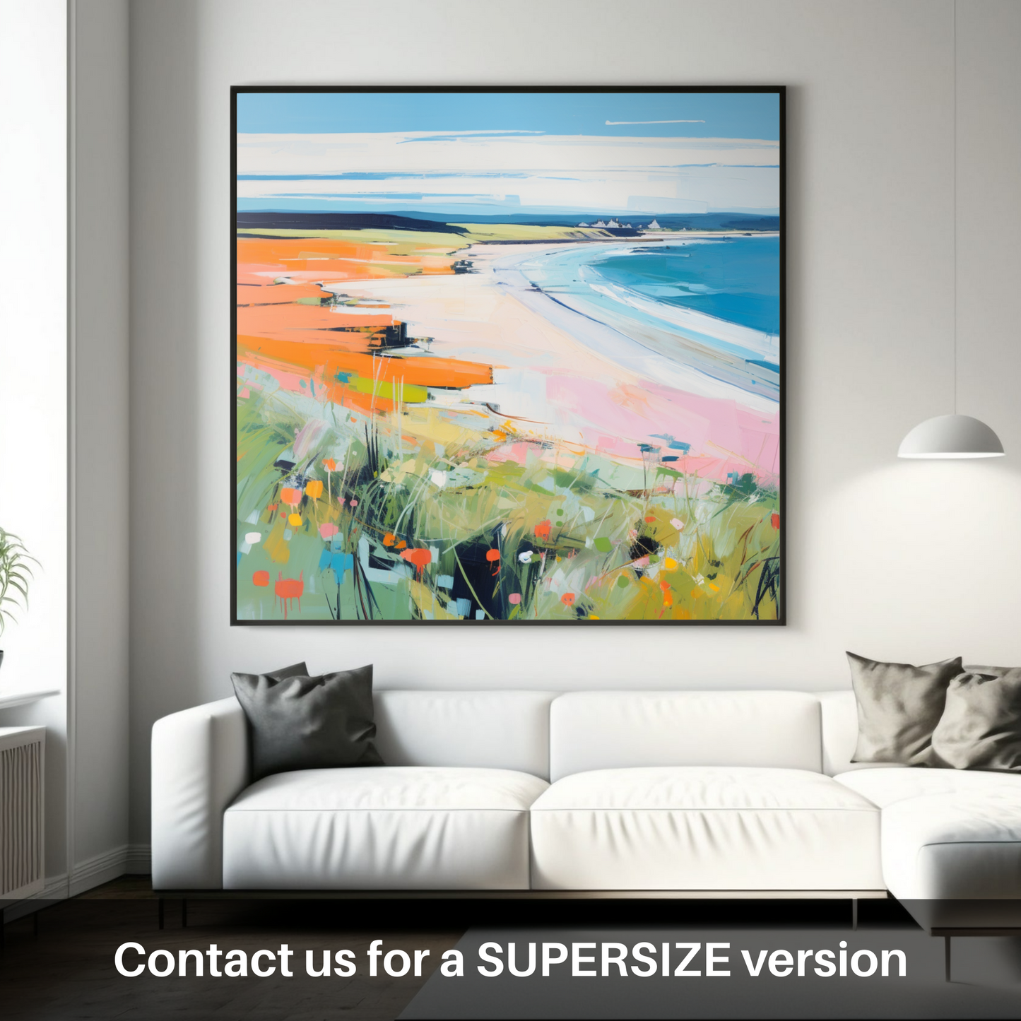 Huge supersize print of Lunan Bay, Angus in summer