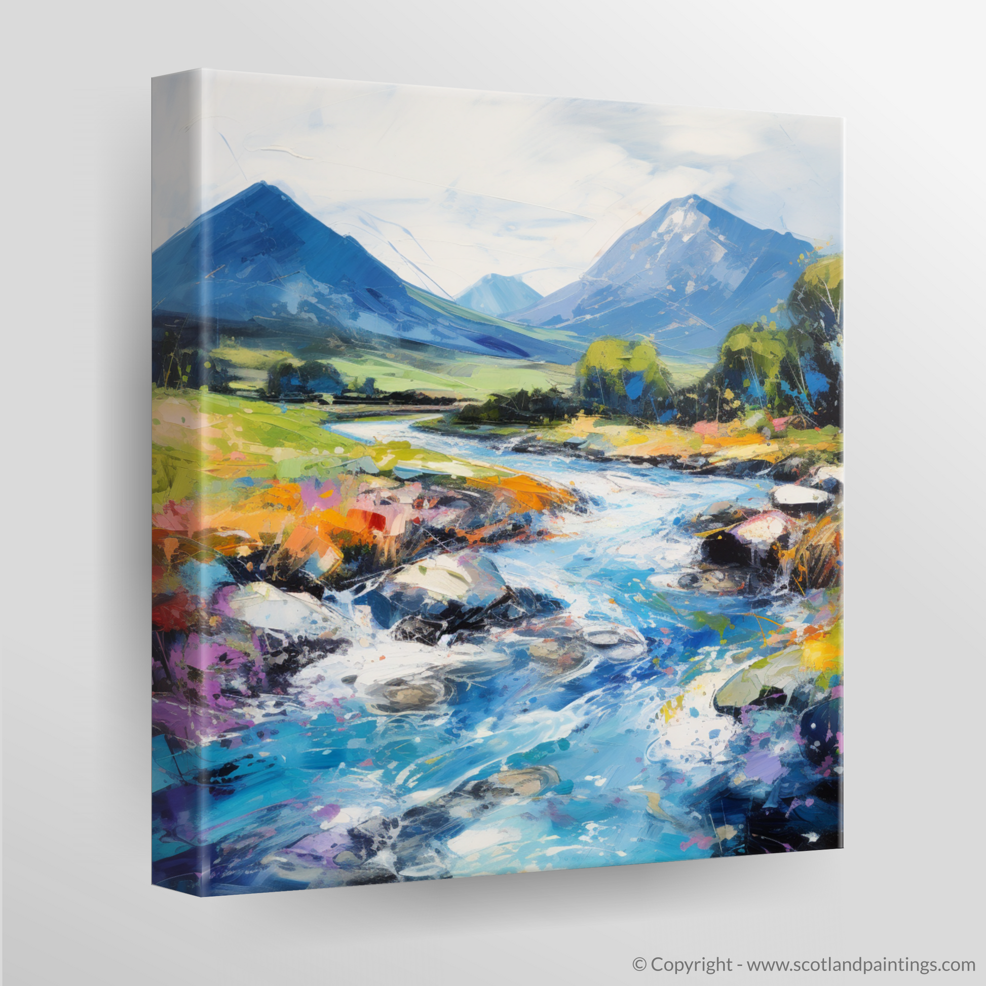 Canvas Print of River Etive, Argyll and Bute in summer