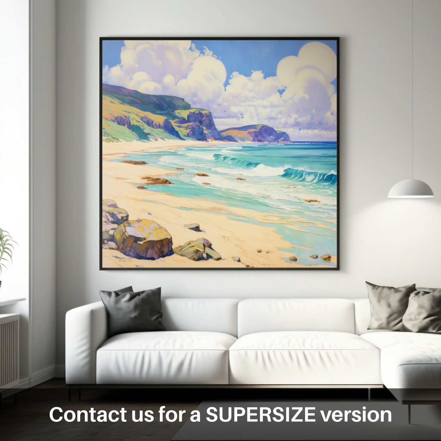 Huge supersize print of Sandwood Bay, Sutherland in summer
