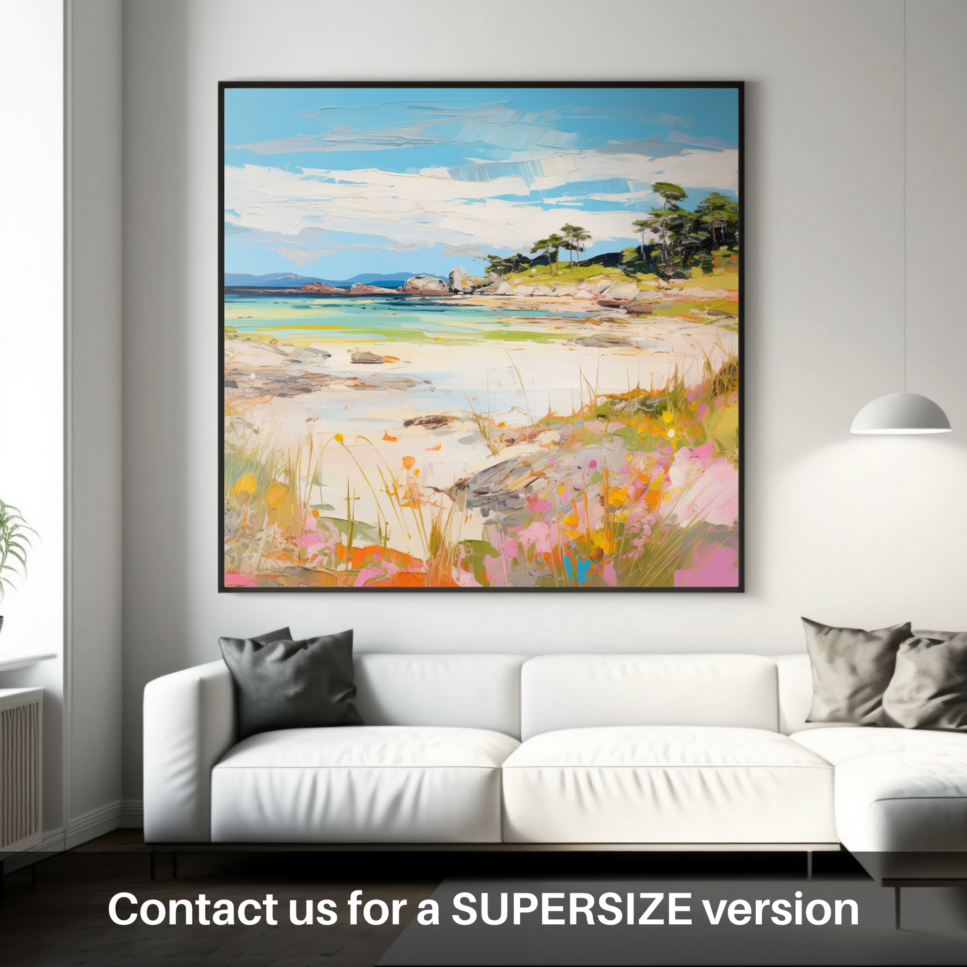 Huge supersize print of Arisaig Beach, Arisaig in summer
