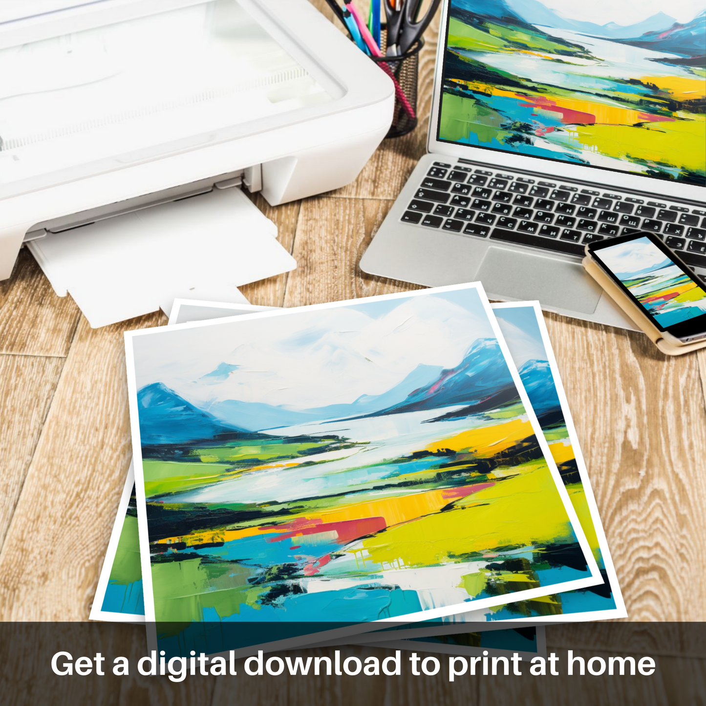 Highland Pulse: An Abstract Ode to Loch Leven's Summer Splendour