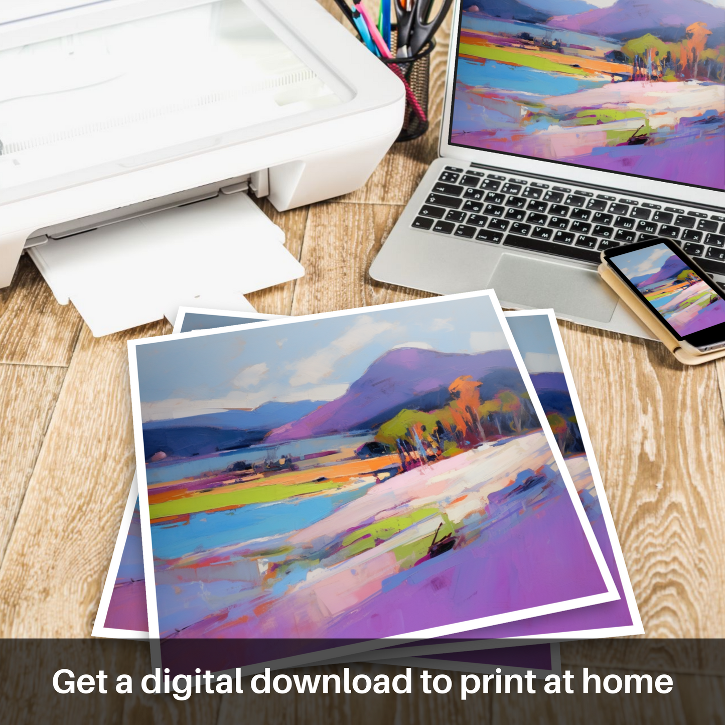 Scottish Coastline Reverie: An Expressionist Ode to Silver Sands of Morar