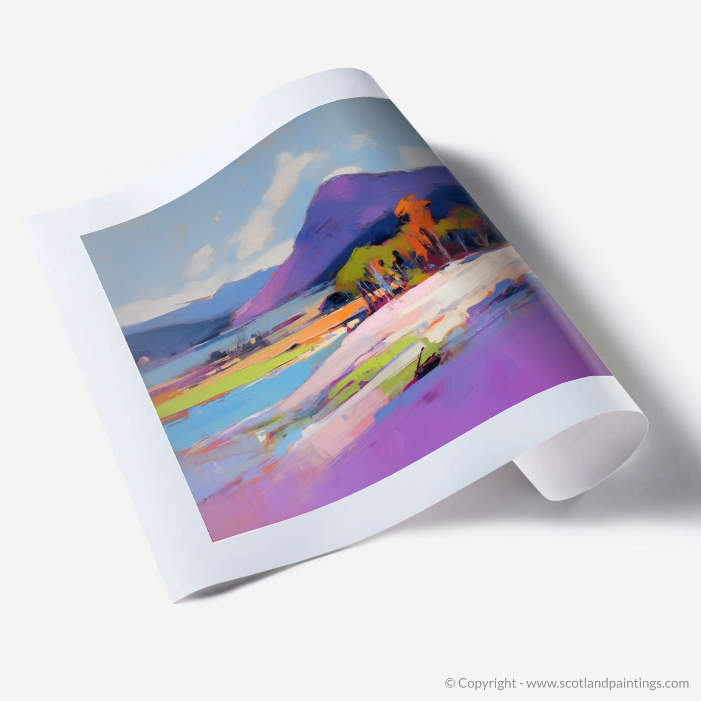 Scottish Coastline Reverie: An Expressionist Ode to Silver Sands of Morar