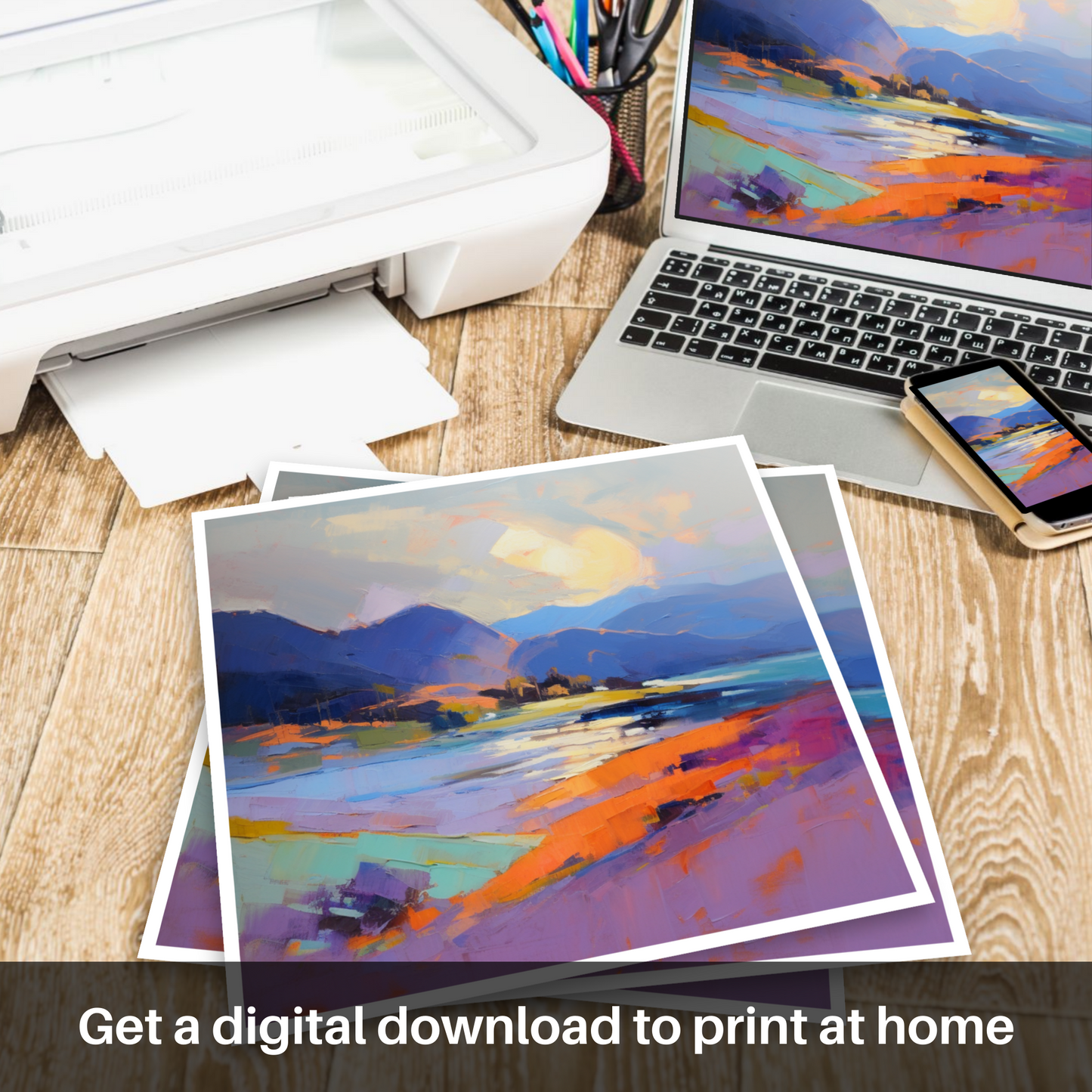 Durness Beach Sunset: An Expressionist Ode to Scottish Shores