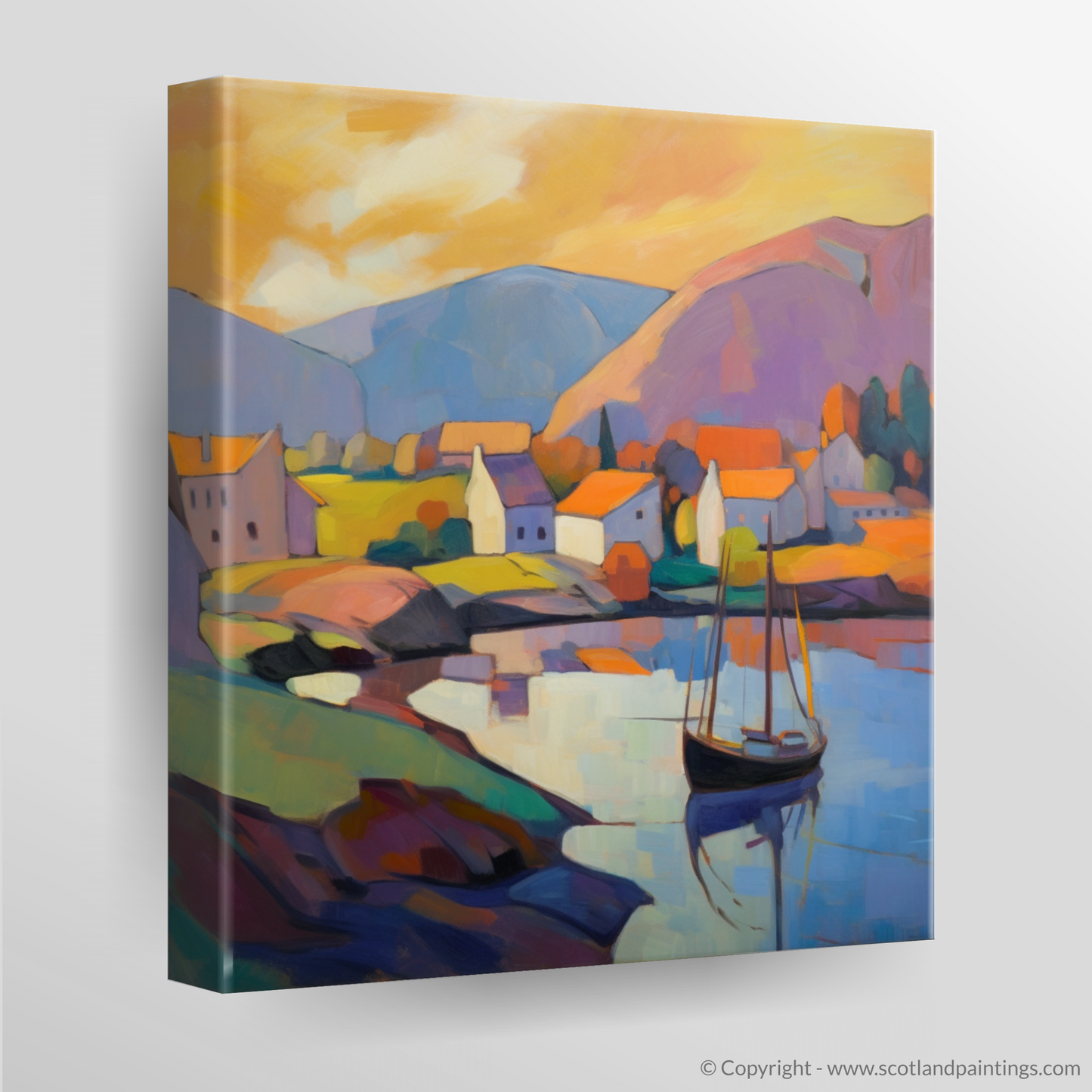 Cubist Golden Hour at Port Ellen Harbour