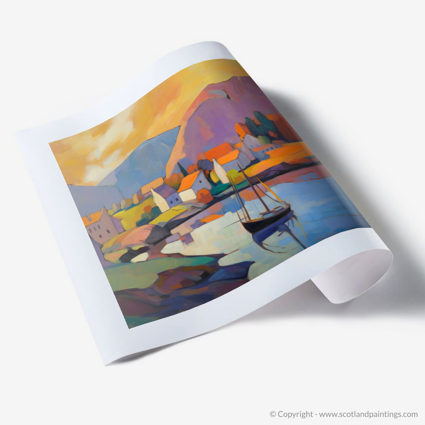 Cubist Golden Hour at Port Ellen Harbour