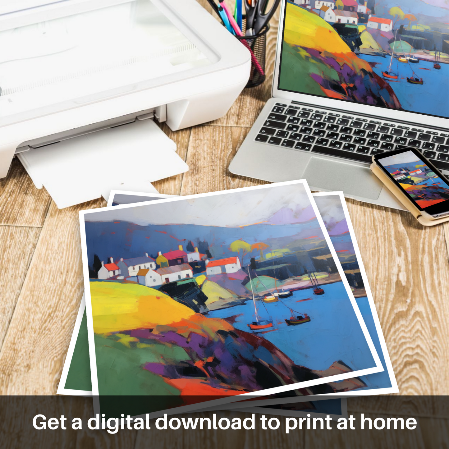 Storm's Embrace: An Abstract Ode to Pittenweem Harbour