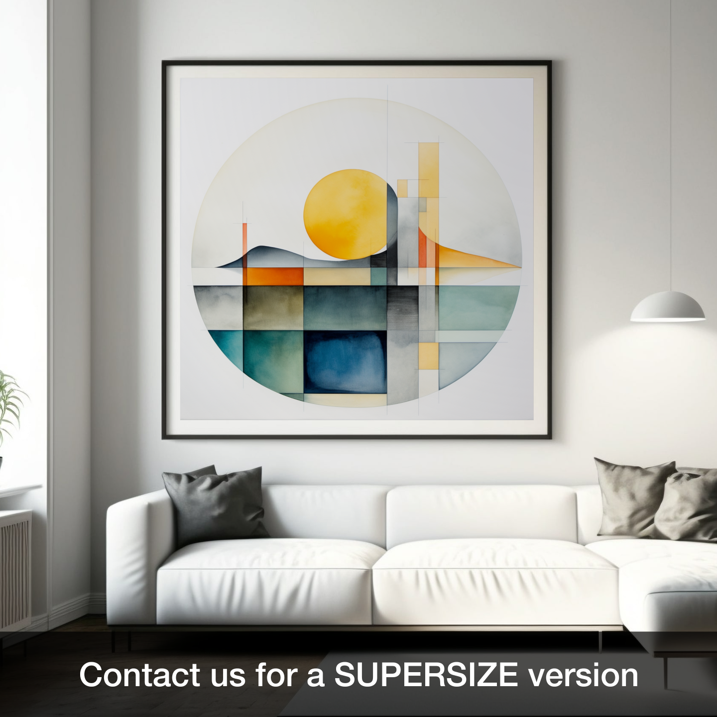 Sunset Glow over Tranquil Loch Morar - A Modern Minimalist Interpretation