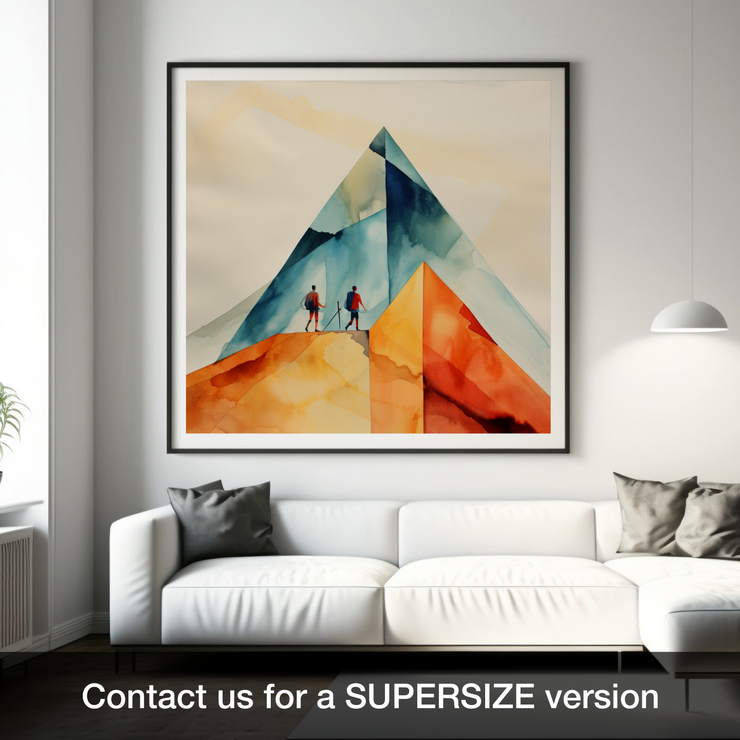 Hikers in Glencoe: A Minimalist Homage to the Scottish Highlands