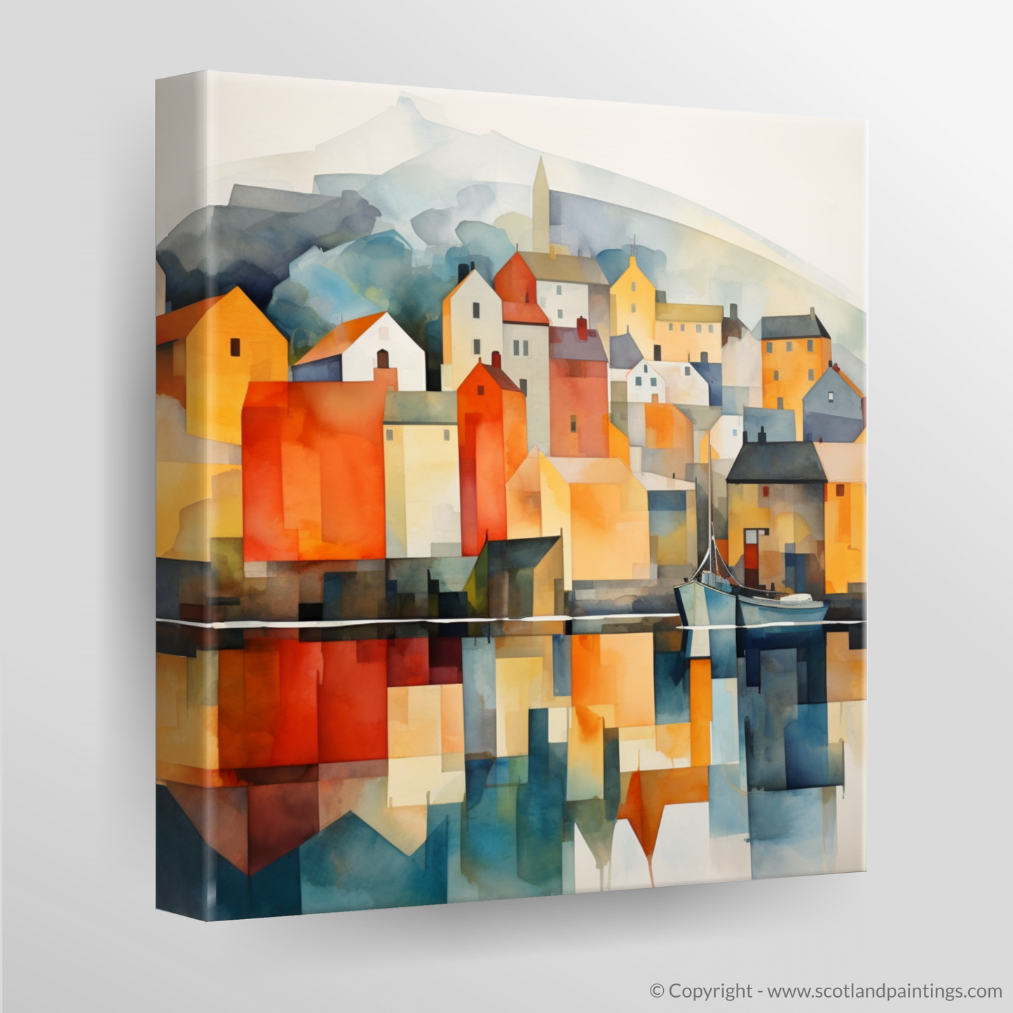 Portree Harbour Essence: A Modern Minimalist Symphony