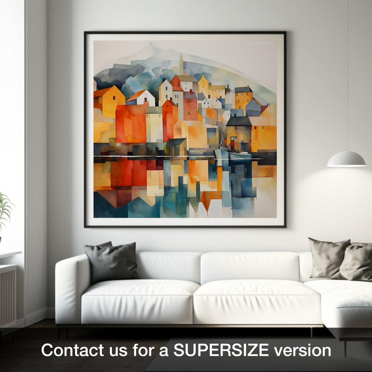 Portree Harbour Essence: A Modern Minimalist Symphony