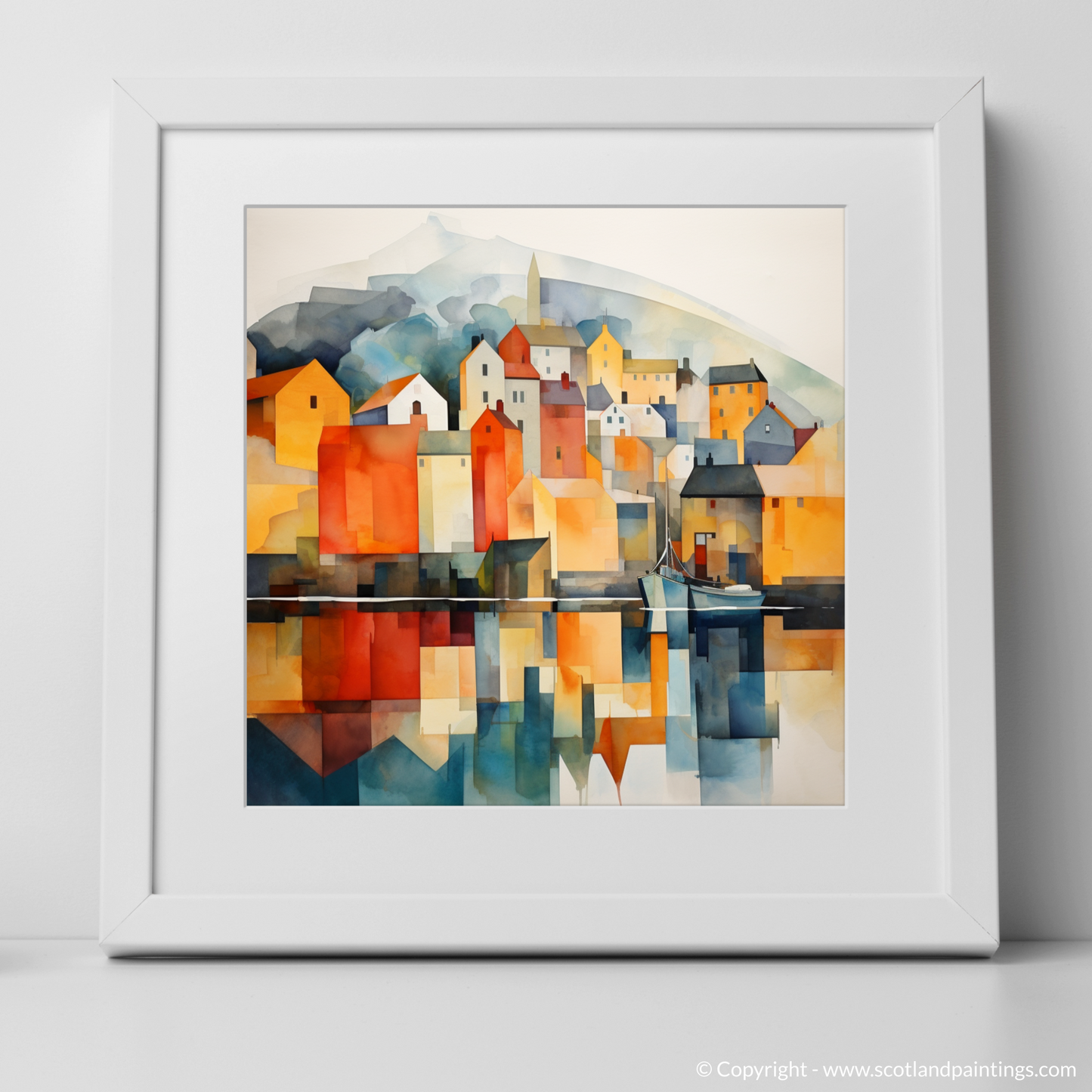 Portree Harbour Essence: A Modern Minimalist Symphony