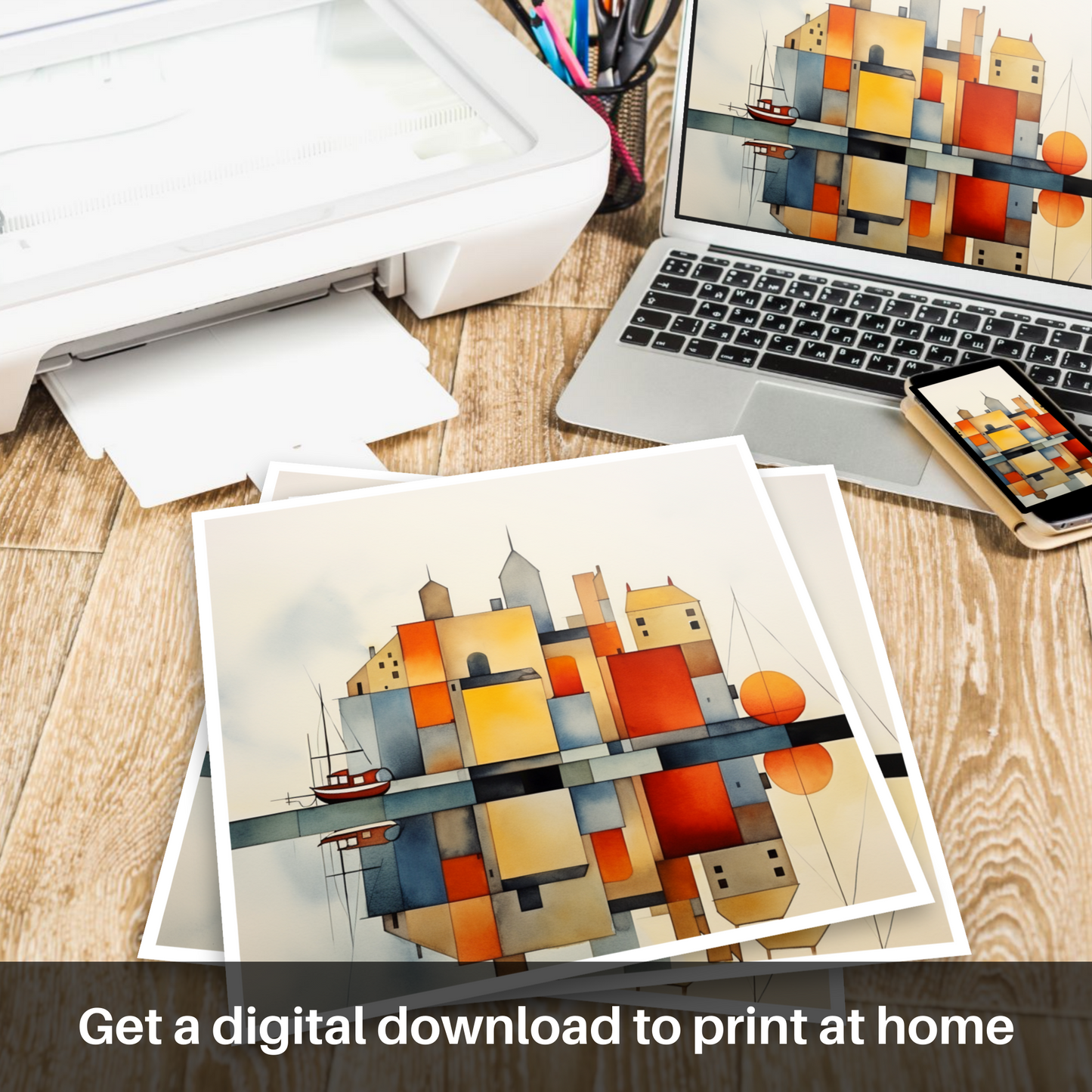 Kirkwall Harbour's Quietude: A Minimalist Reflection