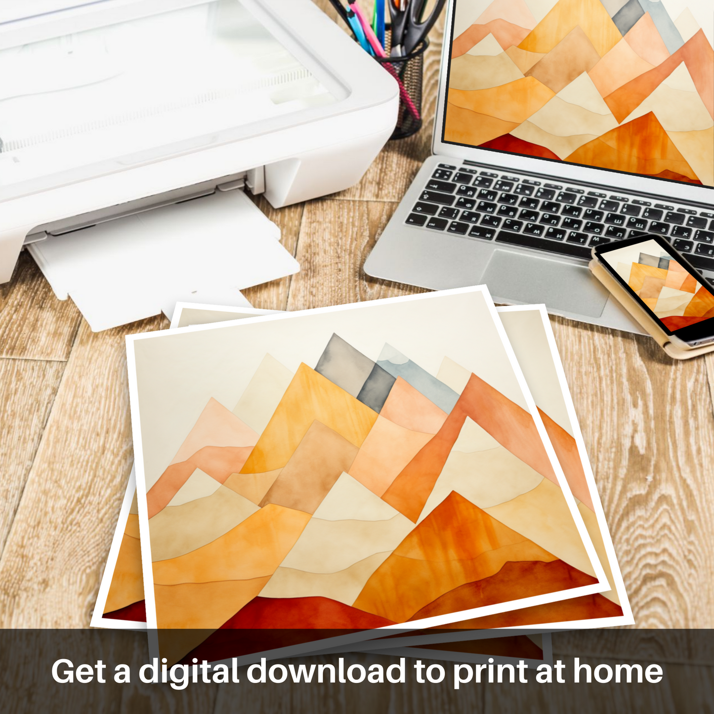 Majestic Minimalism: A Scottish Mountain Abstract