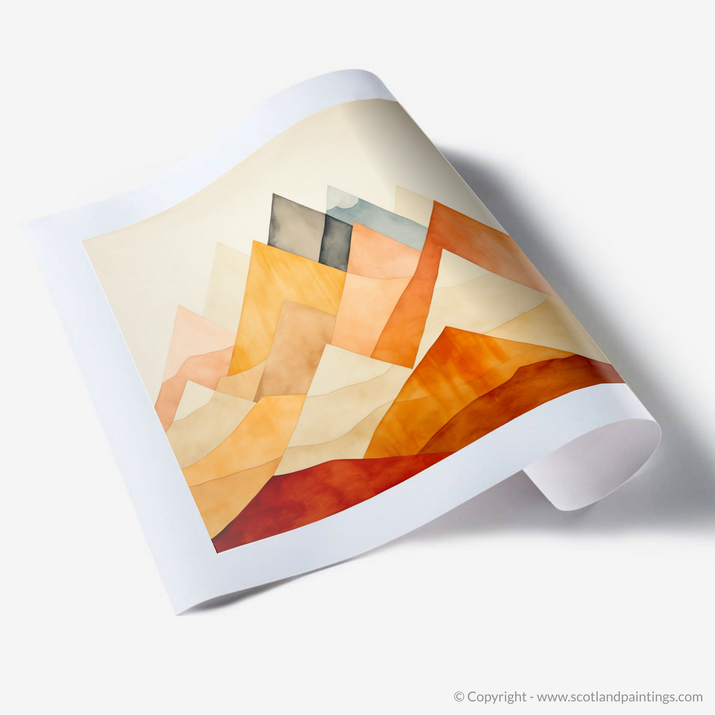 Majestic Minimalism: A Scottish Mountain Abstract