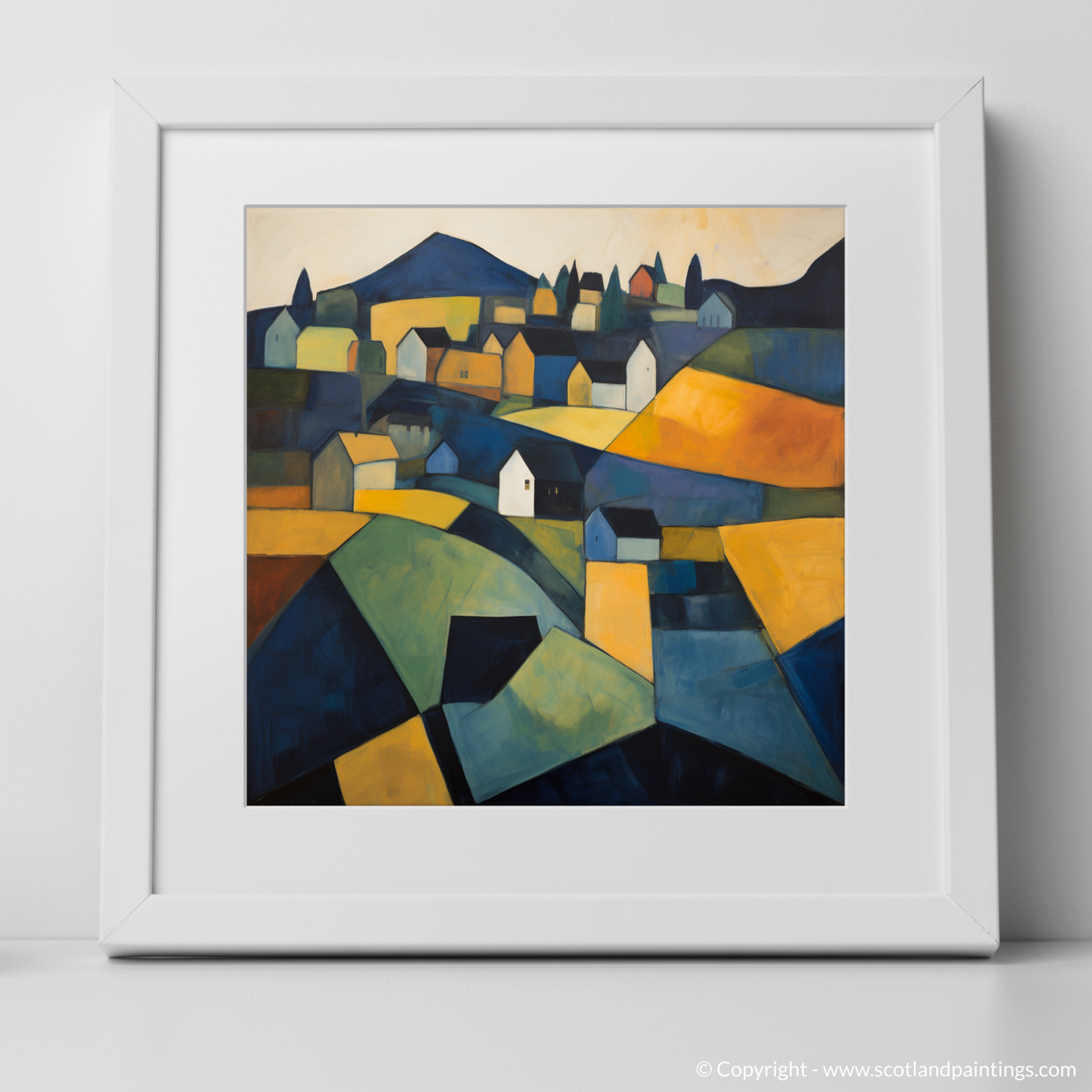 Art Print of Glenmore, Highlands with a white frame