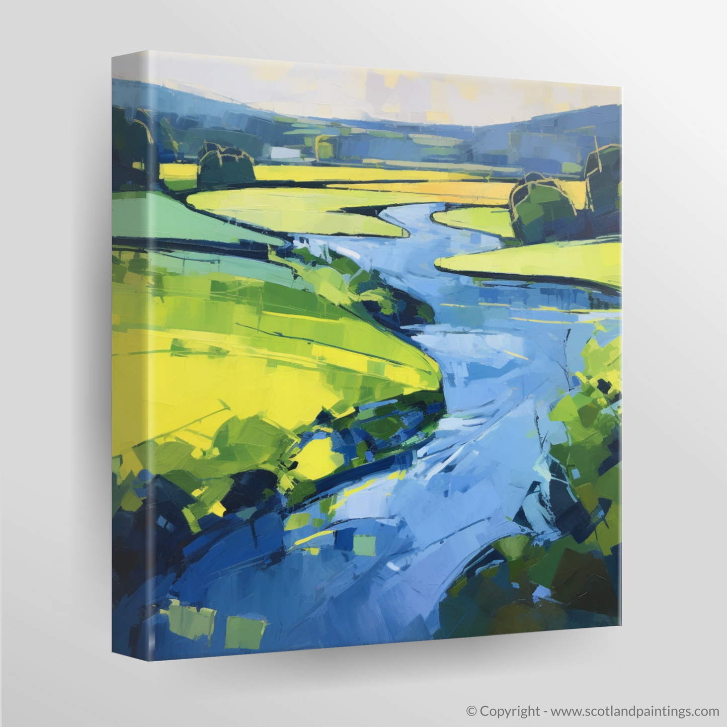 Canvas Print of River Tweed, Scottish Borders in summer