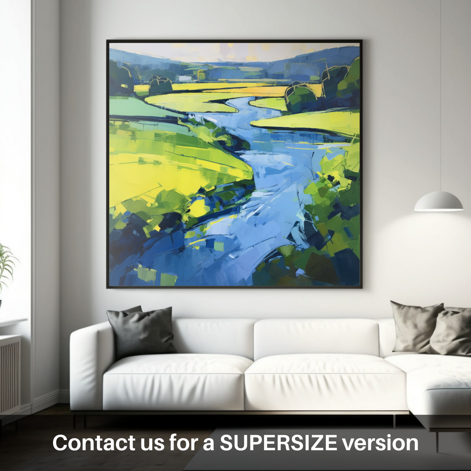 Huge supersize print of River Tweed, Scottish Borders in summer