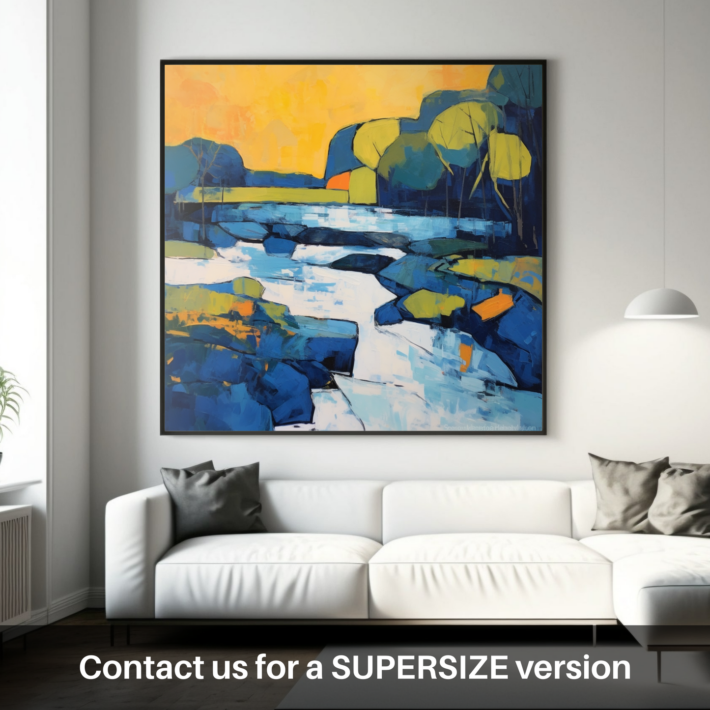 Huge supersize print of River Earn, Perthshire in summer