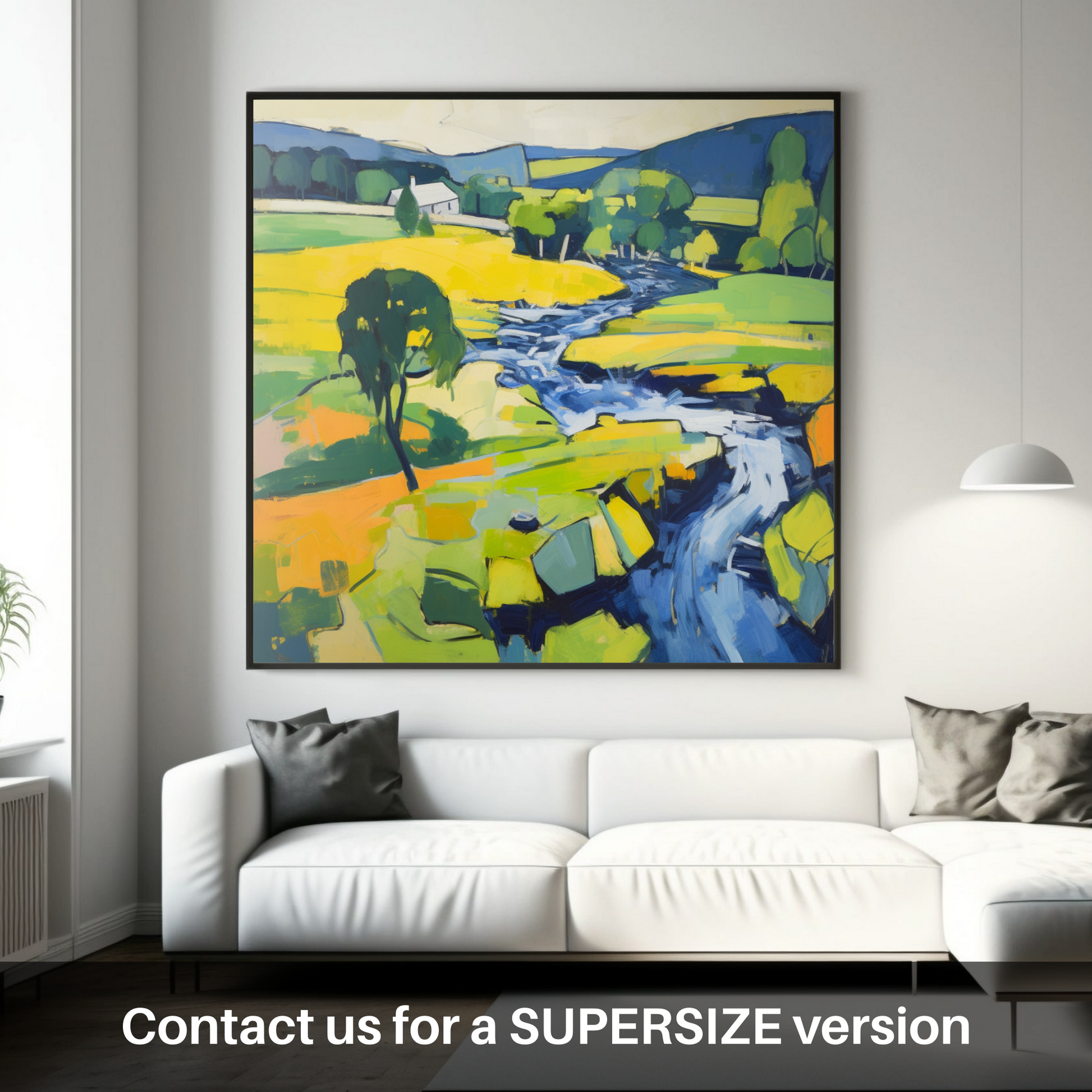 Huge supersize print of River Earn, Perthshire in summer