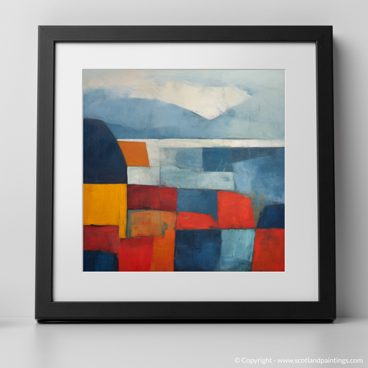 Art Print of A loch in Scotland with a black frame