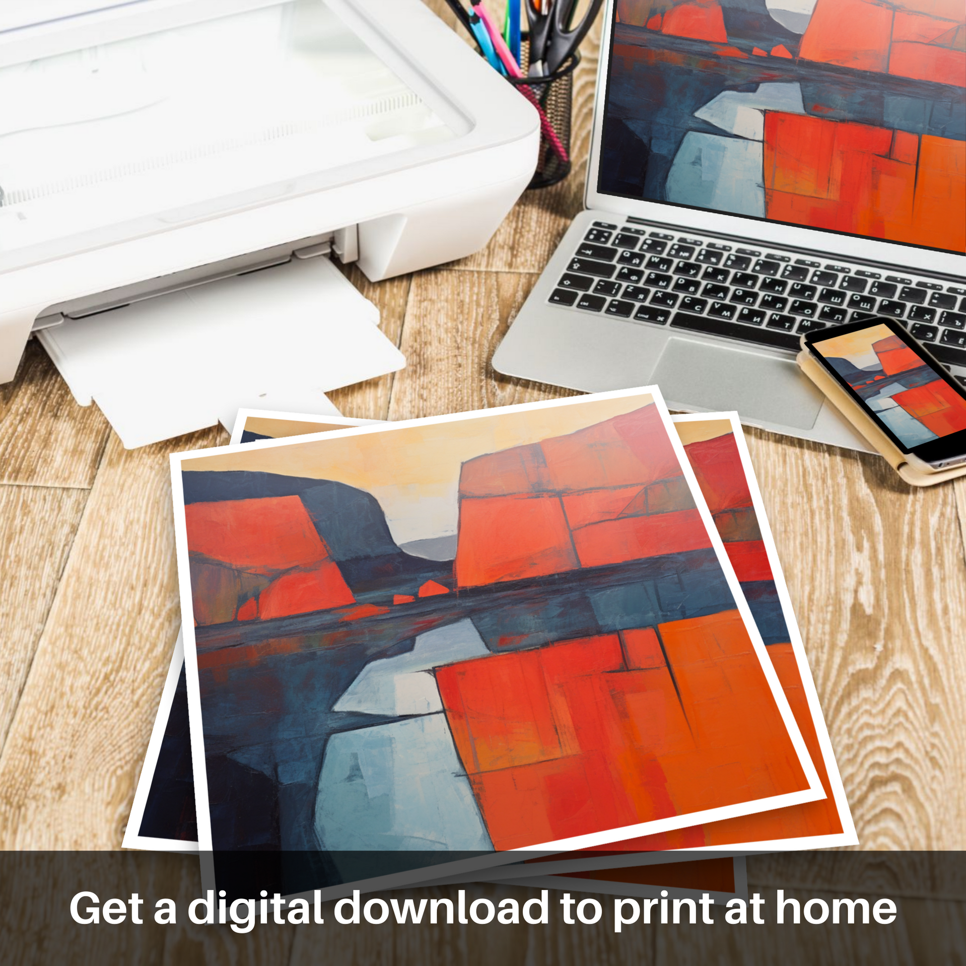 Downloadable and printable picture of A loch in Scotland