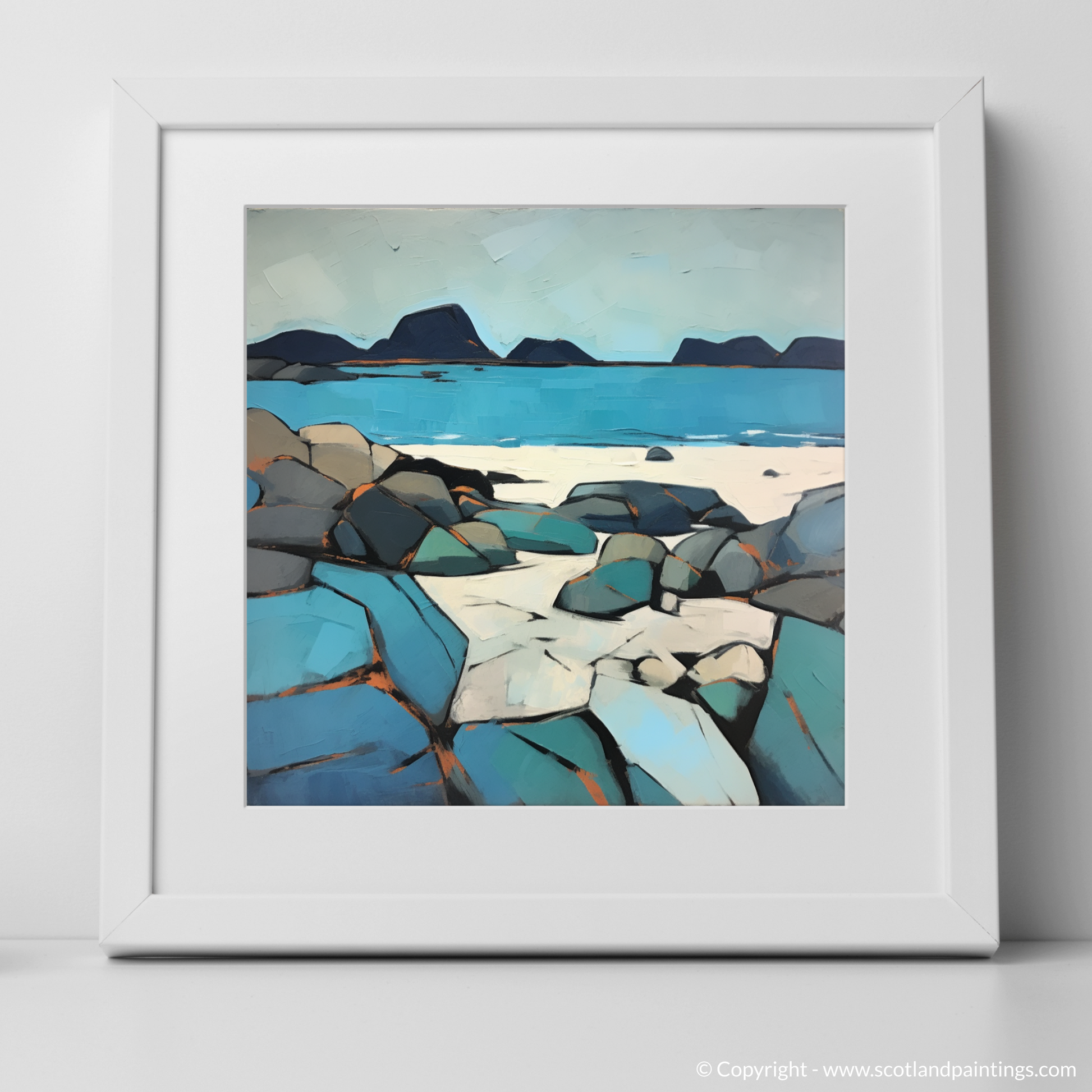Art Print of Mellon Udrigle Beach, Wester Ross with a white frame
