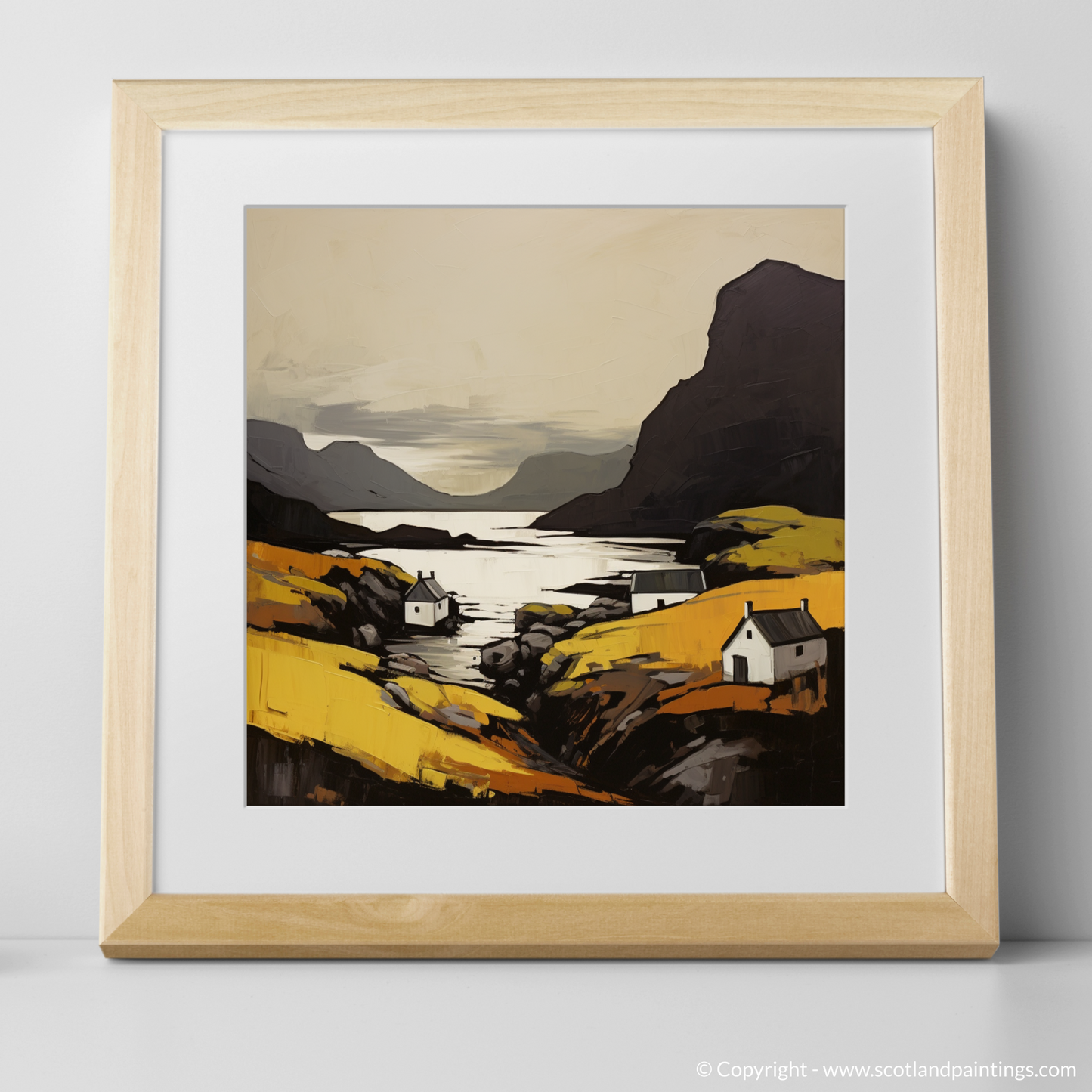 Art Print of Isle of Raasay, Inner Hebrides with a natural frame