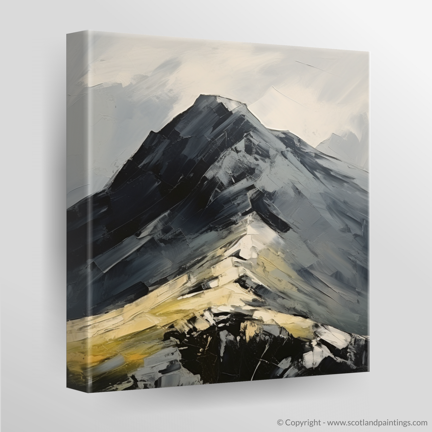 Painting and Art Print of Beinn Ìme. Beinn Ìme: An Expressionist Ode to the Scottish Highlands.