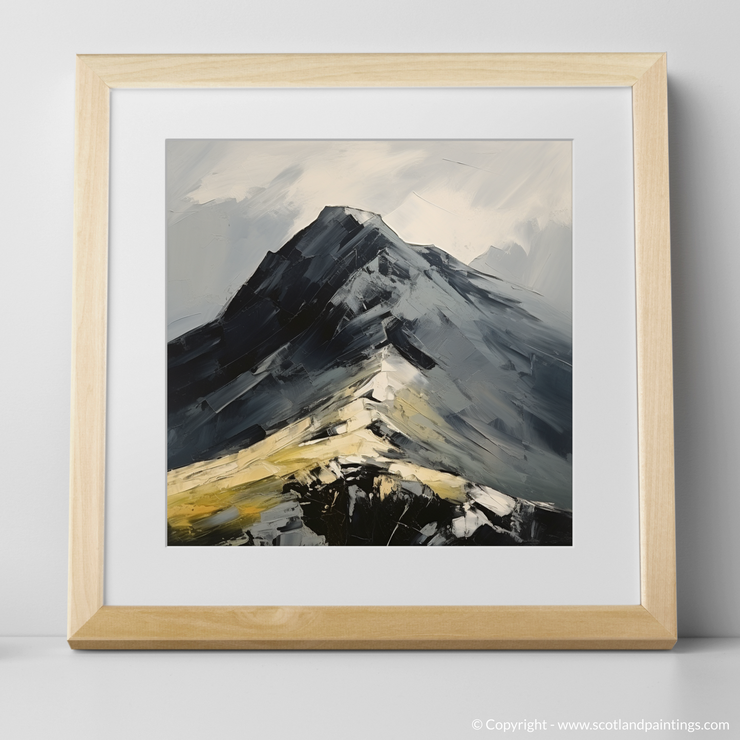Painting and Art Print of Beinn Ìme. Beinn Ìme: An Expressionist Ode to the Scottish Highlands.